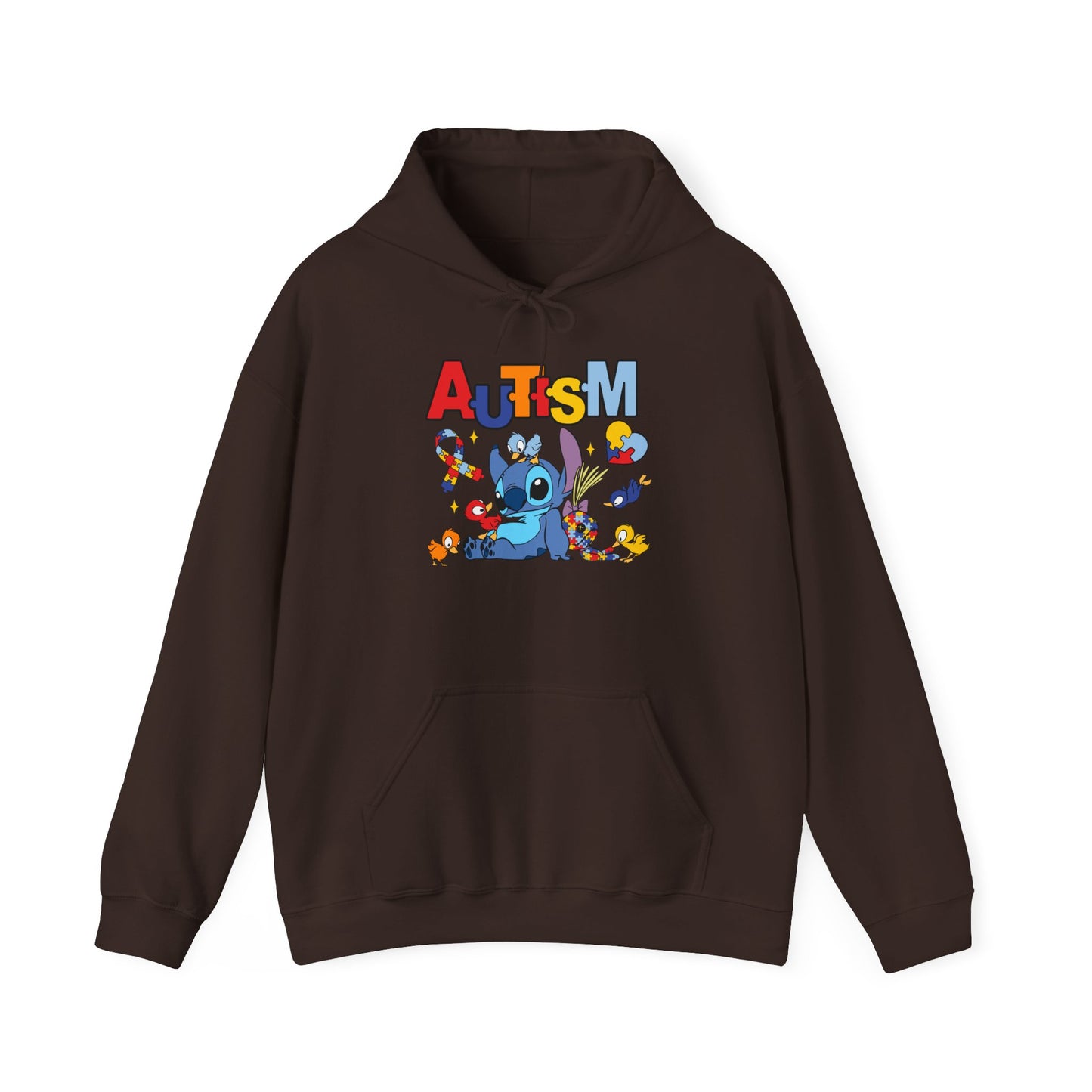 Autism Awareness Hoodie — Colorful Puzzle Heart Support Design