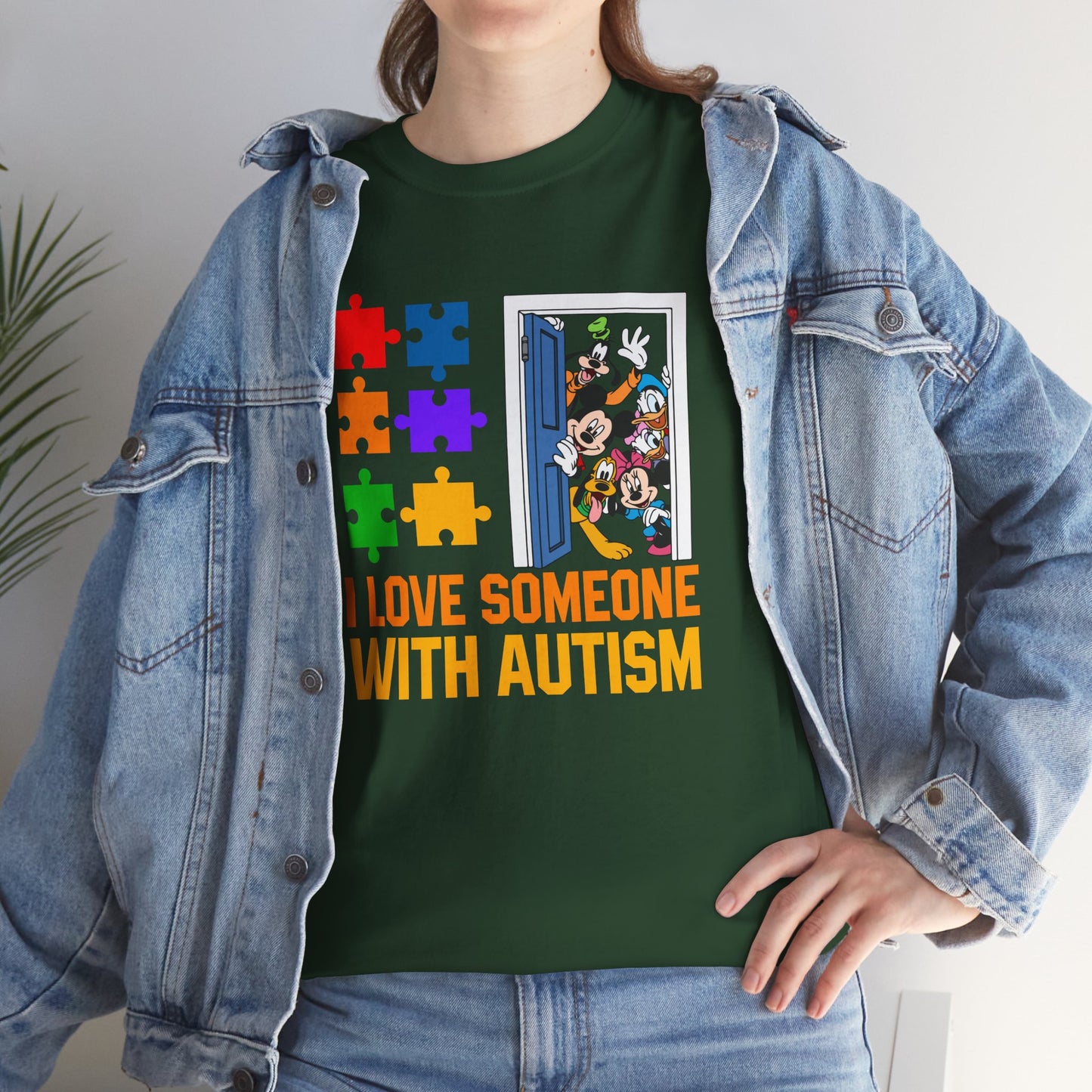 Autism Awareness T-Shirt – "I Love Someone With Autism" Puzzle Heart Tee