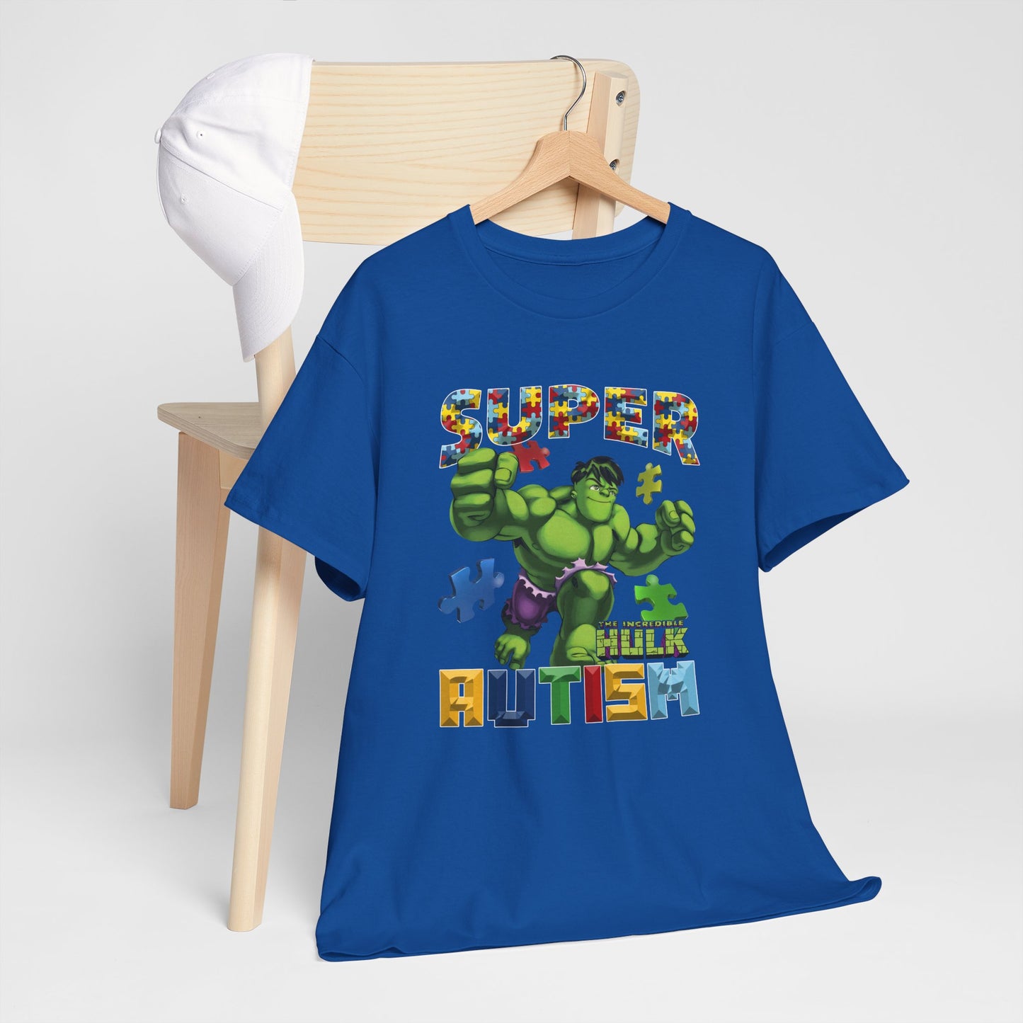 Autism Superhero Tee — 'Super Autism' Puzzle-Pattern Kids Shirt