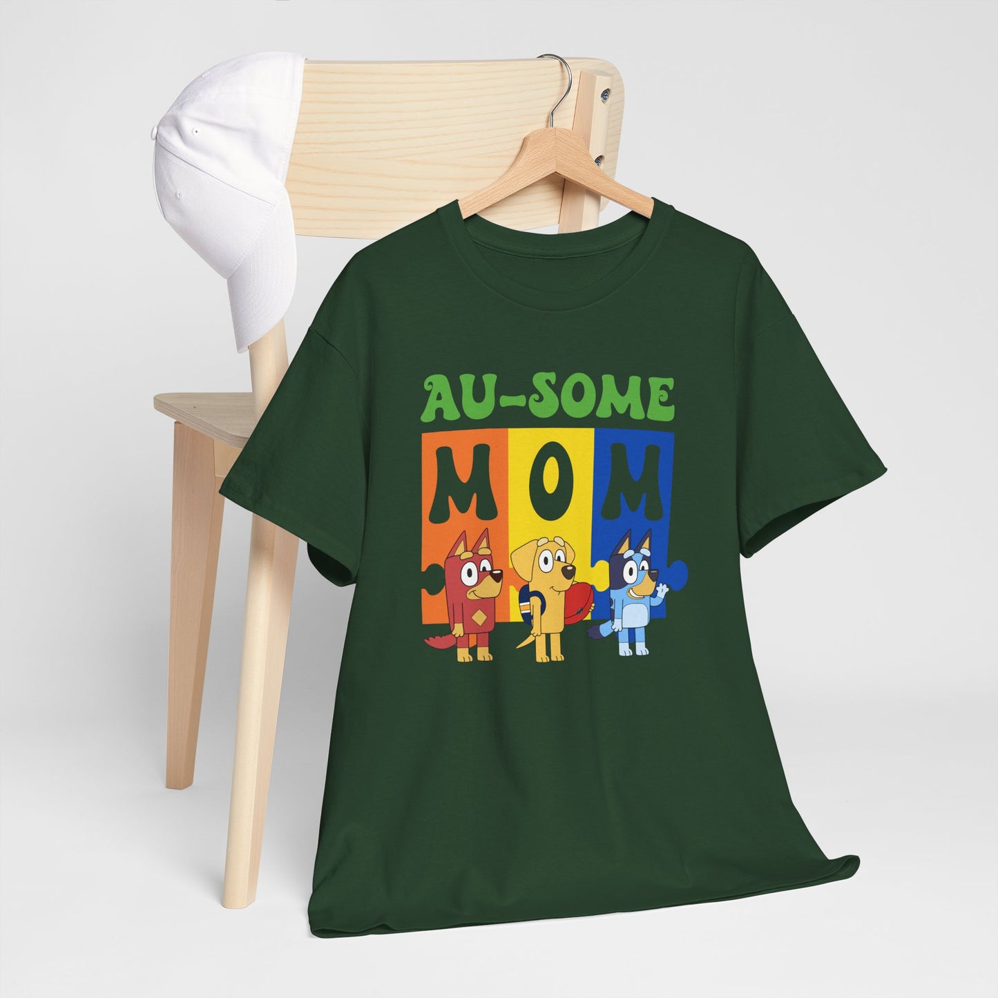 Au-some Mom T-Shirt – Colorful Cartoon Characters Mother’s Day Tee