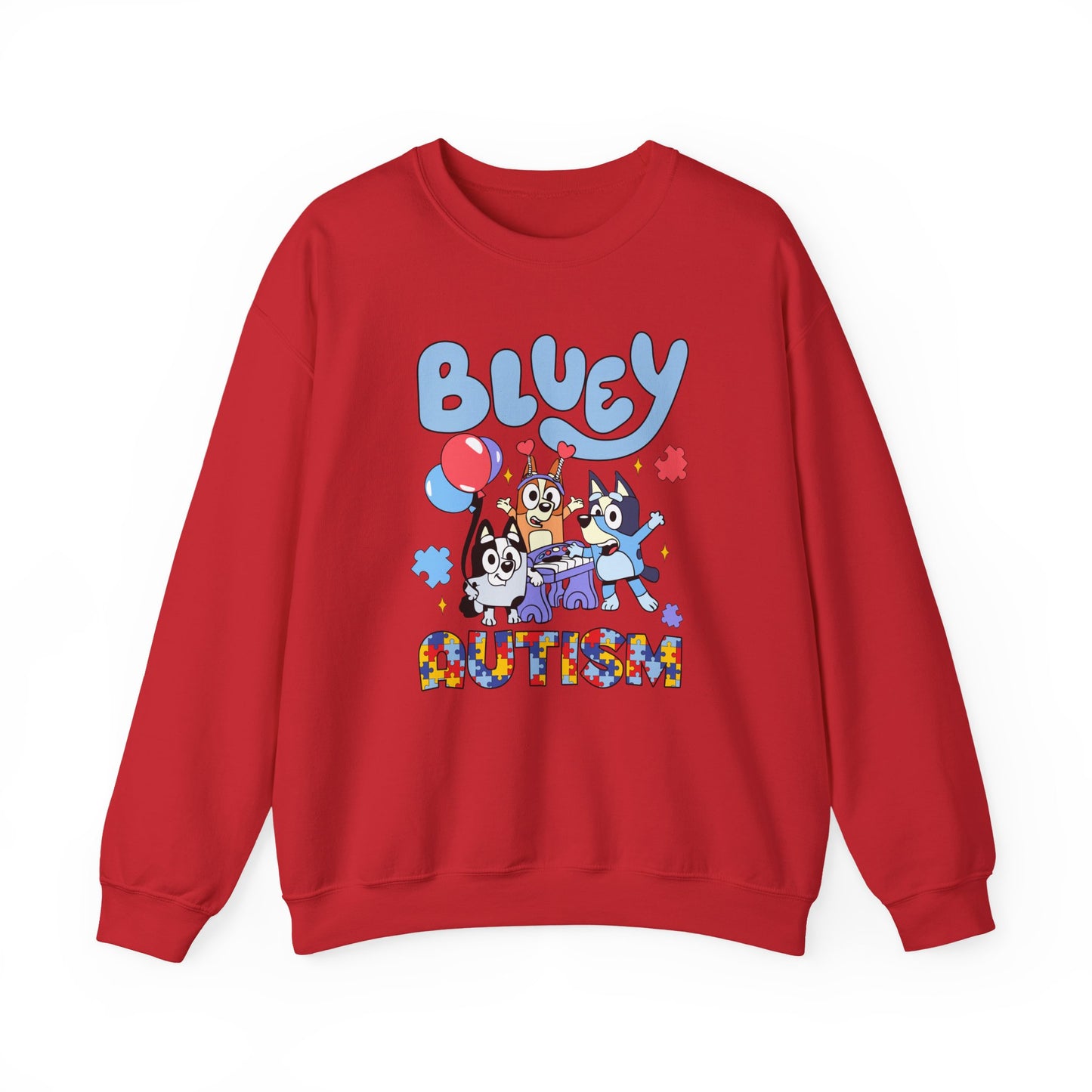 Bluey Autism Crewneck Sweatshirt — Kids & Family Awareness Pullover