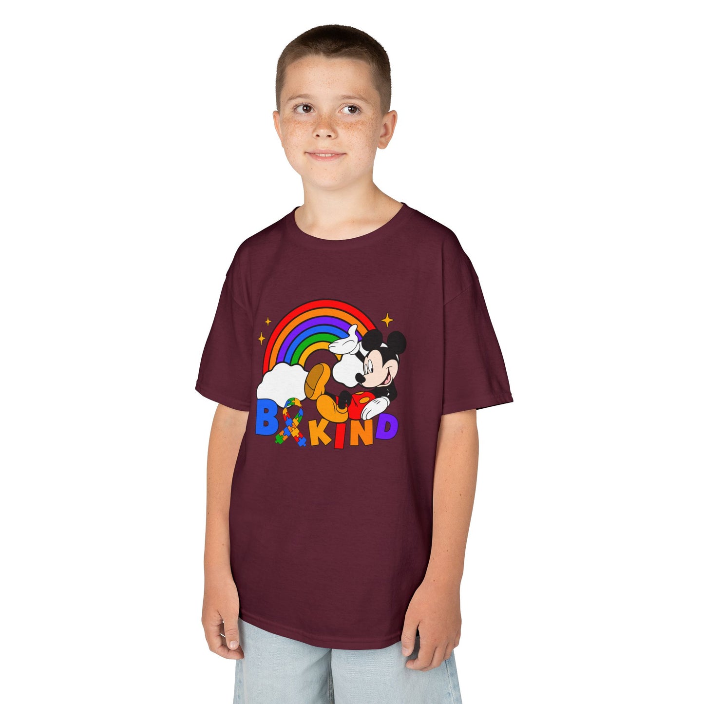 Kids Tee — Be Kind Rainbow Character Design
