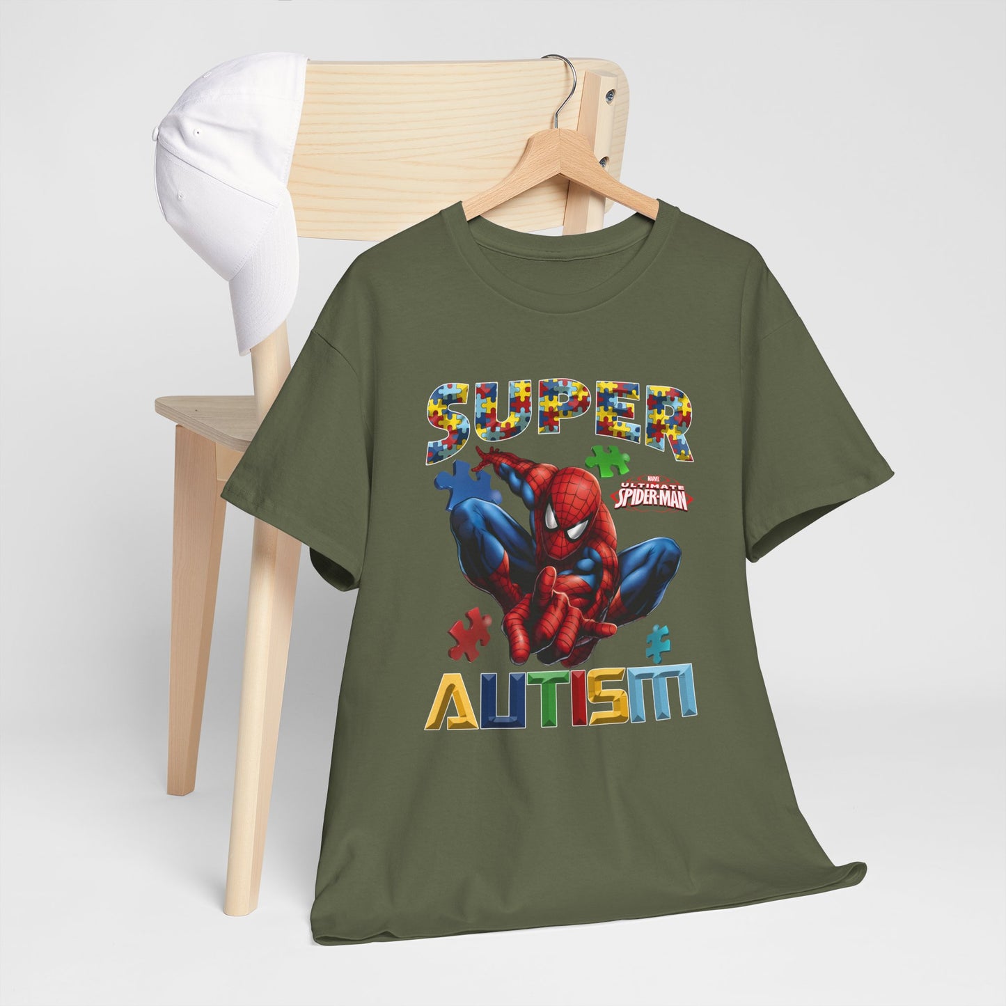 Autism Awareness T-Shirt — "Super Autism" Colorful Puzzle Design