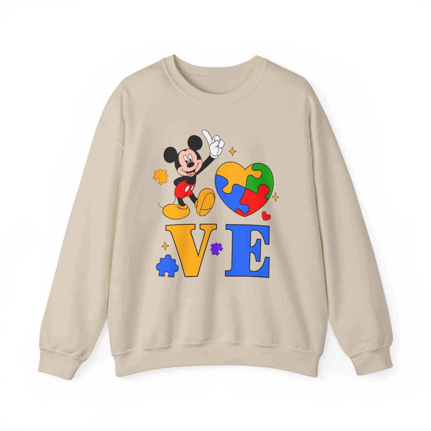 Mickey Puzzle Heart LOVE Sweatshirt