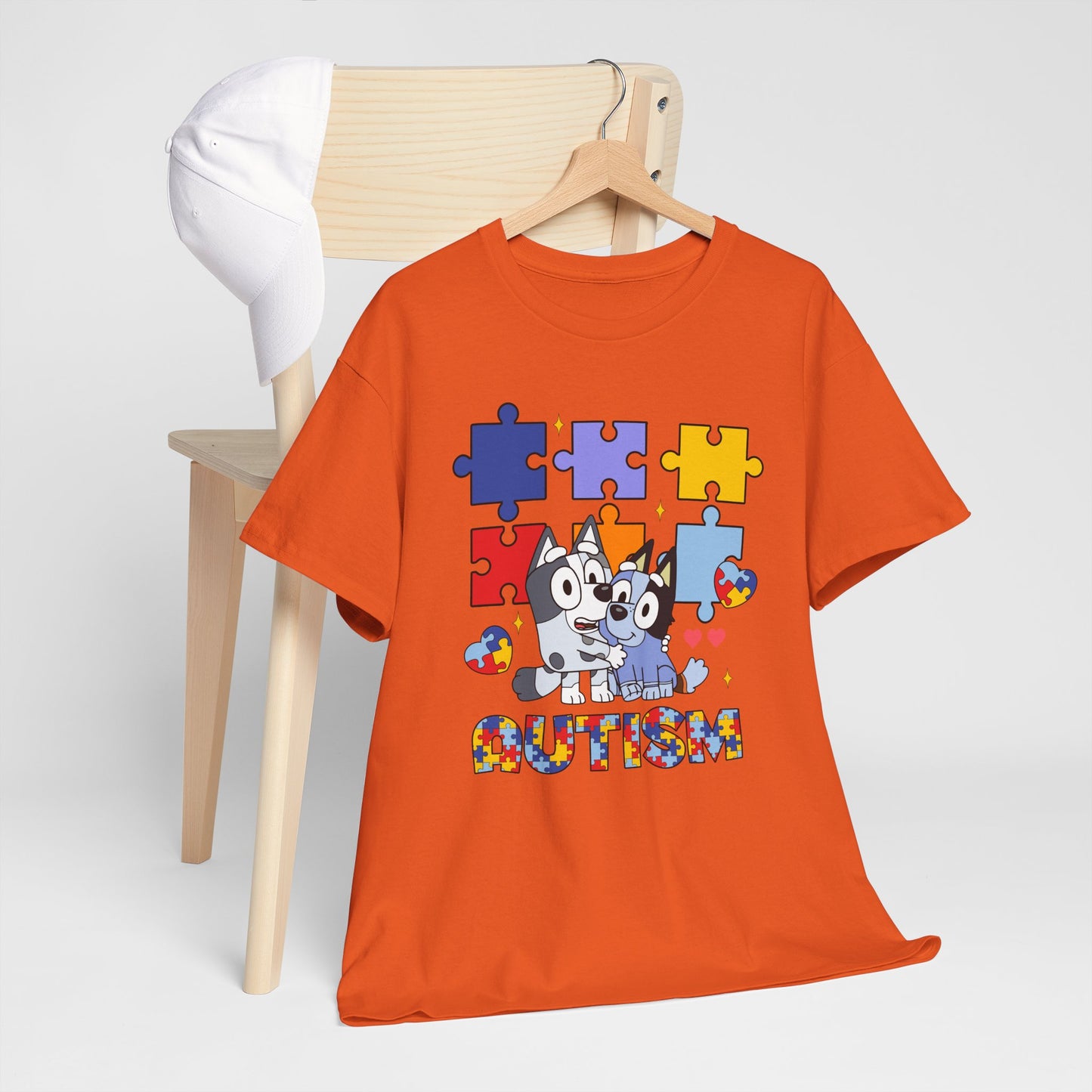 Autism Awareness Puzzle Tee — Cute Puppy Puzzle Piece Design