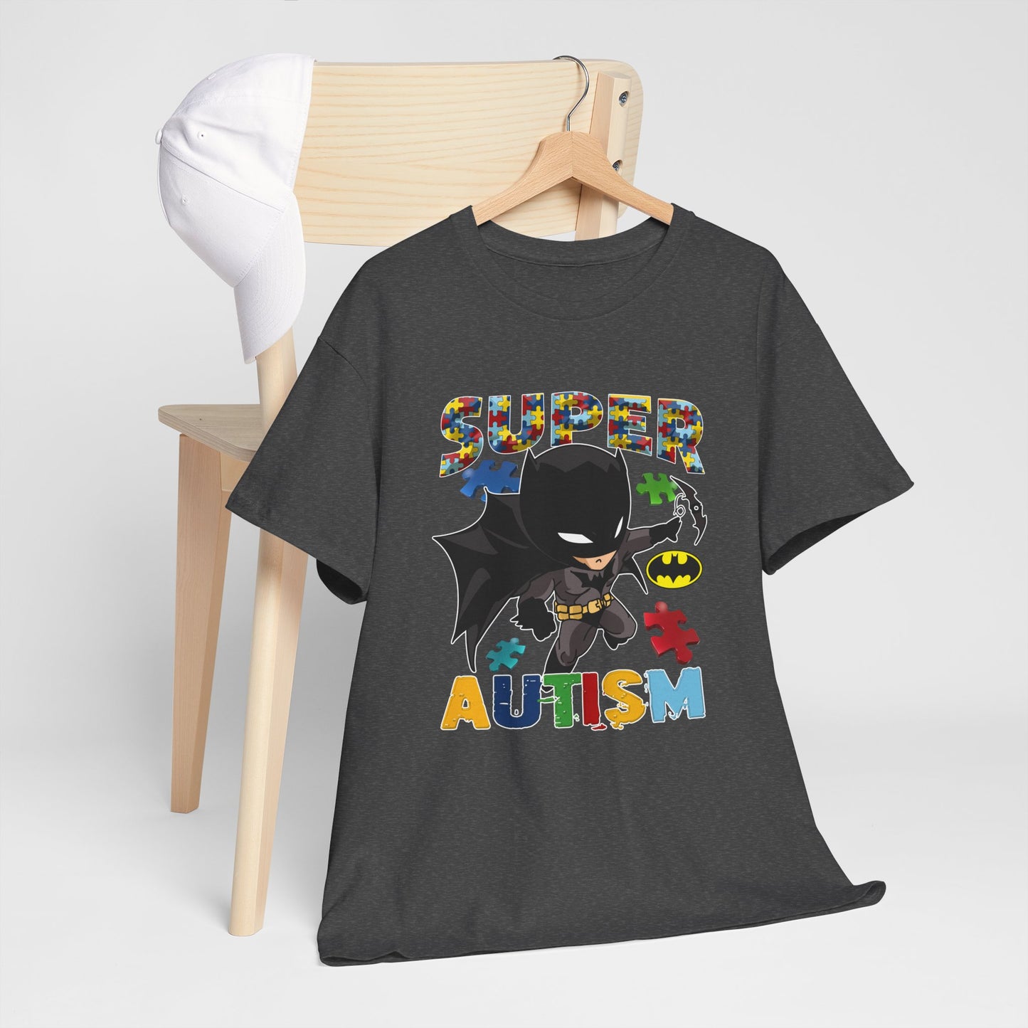 Super Autism T-Shirt — Kids' Puzzle-Heart Hero Tee for Autism Awareness