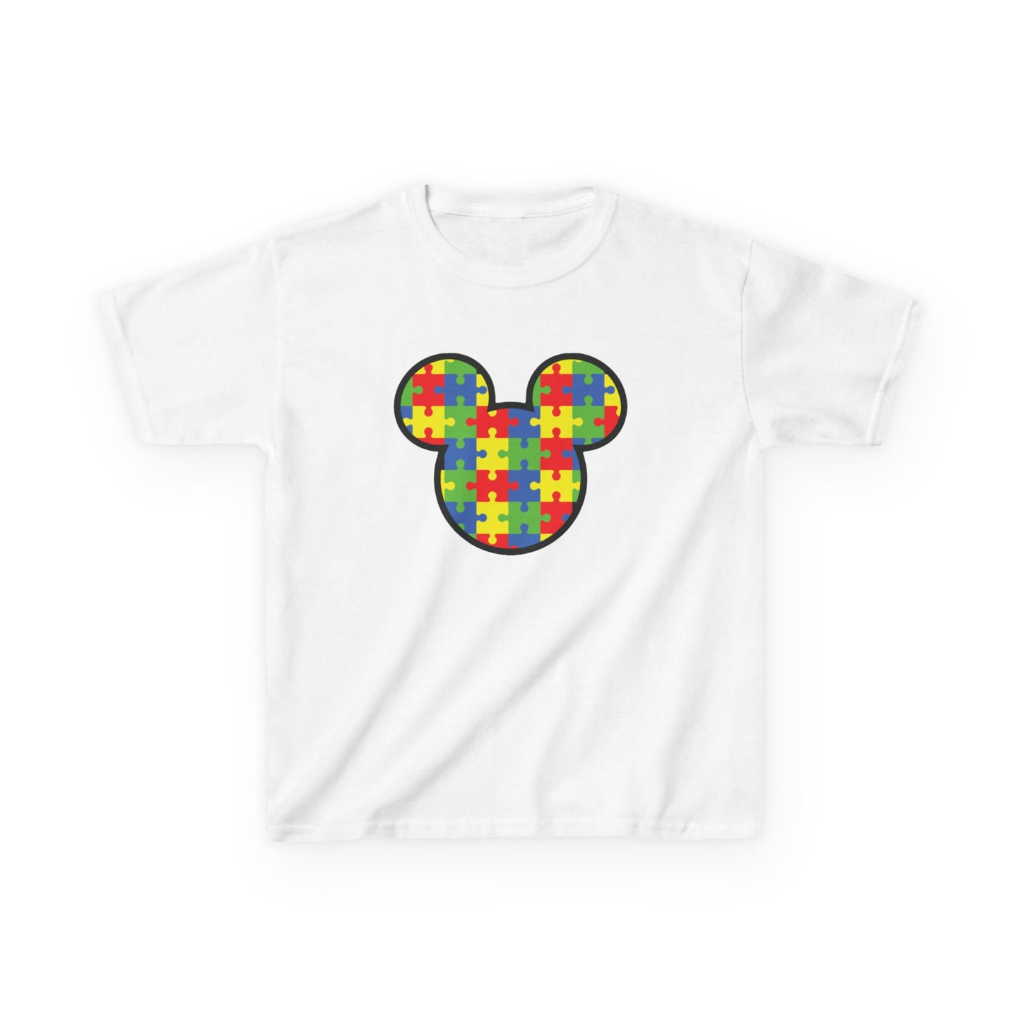 Colorful Puzzle Mickey Mouse Kids Tee