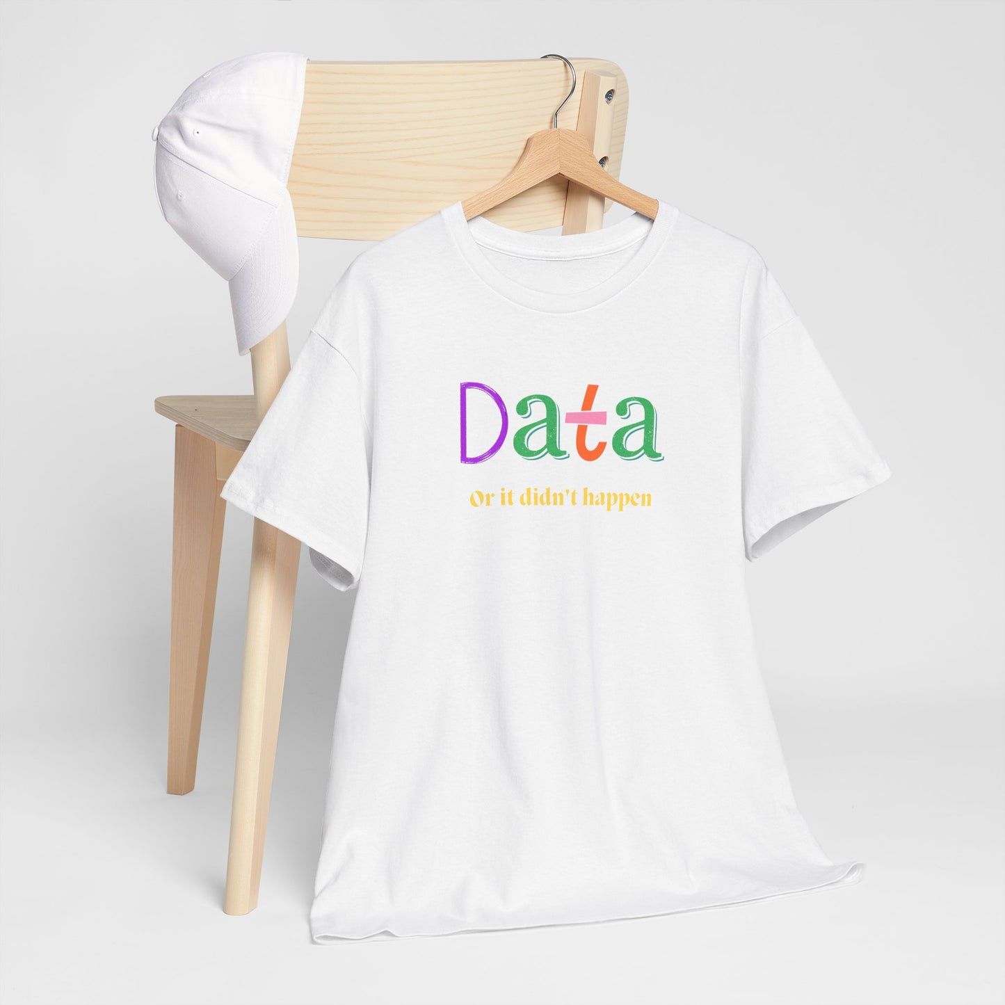 Data-Driven Unisex Heavy Cotton Tee - Fun and Colorful Graphic Shirt