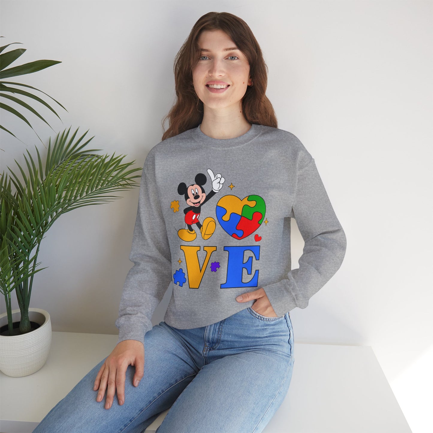 Mickey Puzzle Heart LOVE Sweatshirt
