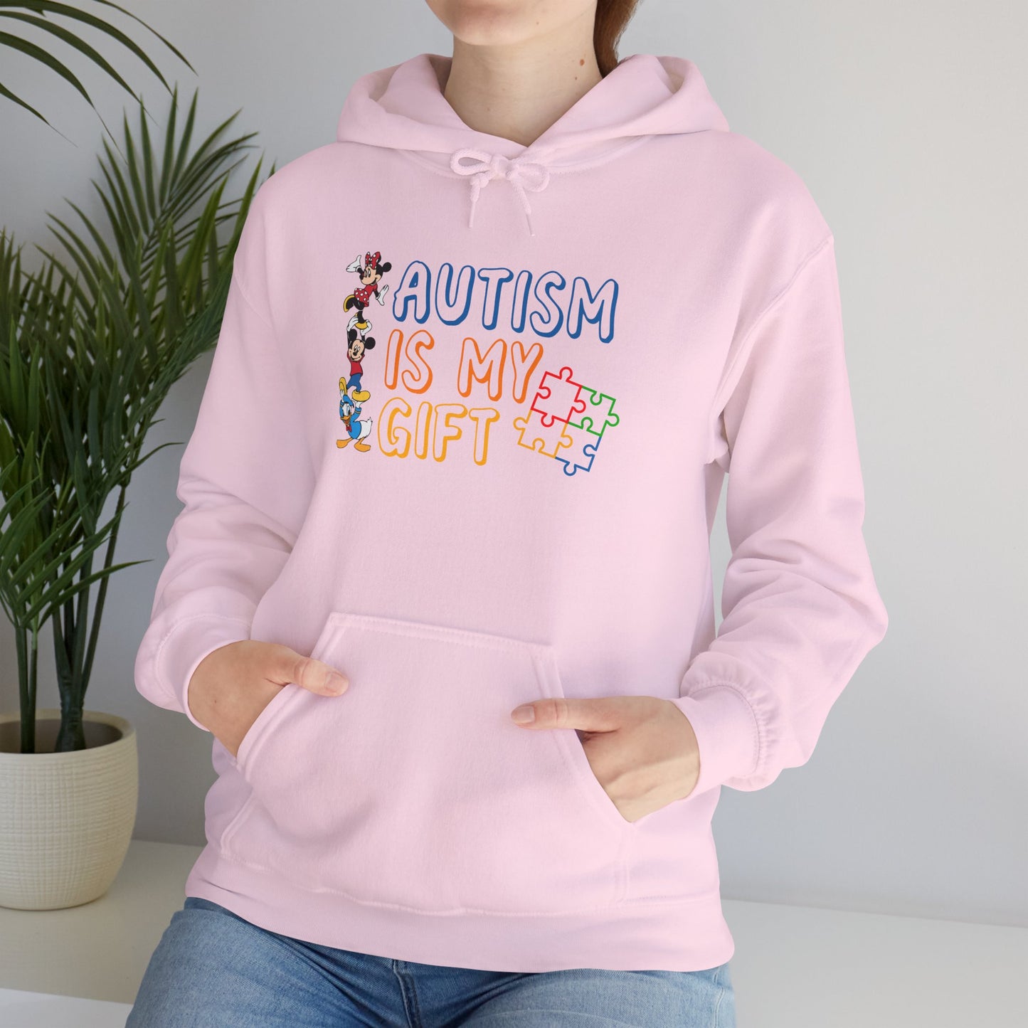 Autism Is My Gift Hoodie — Colorful Puzzle Piece Awareness Sweatshirt