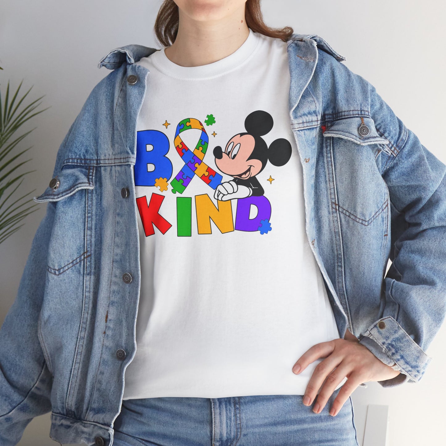 Be Kind Kids T‑Shirt — Colorful Ribbon & Character Graphic