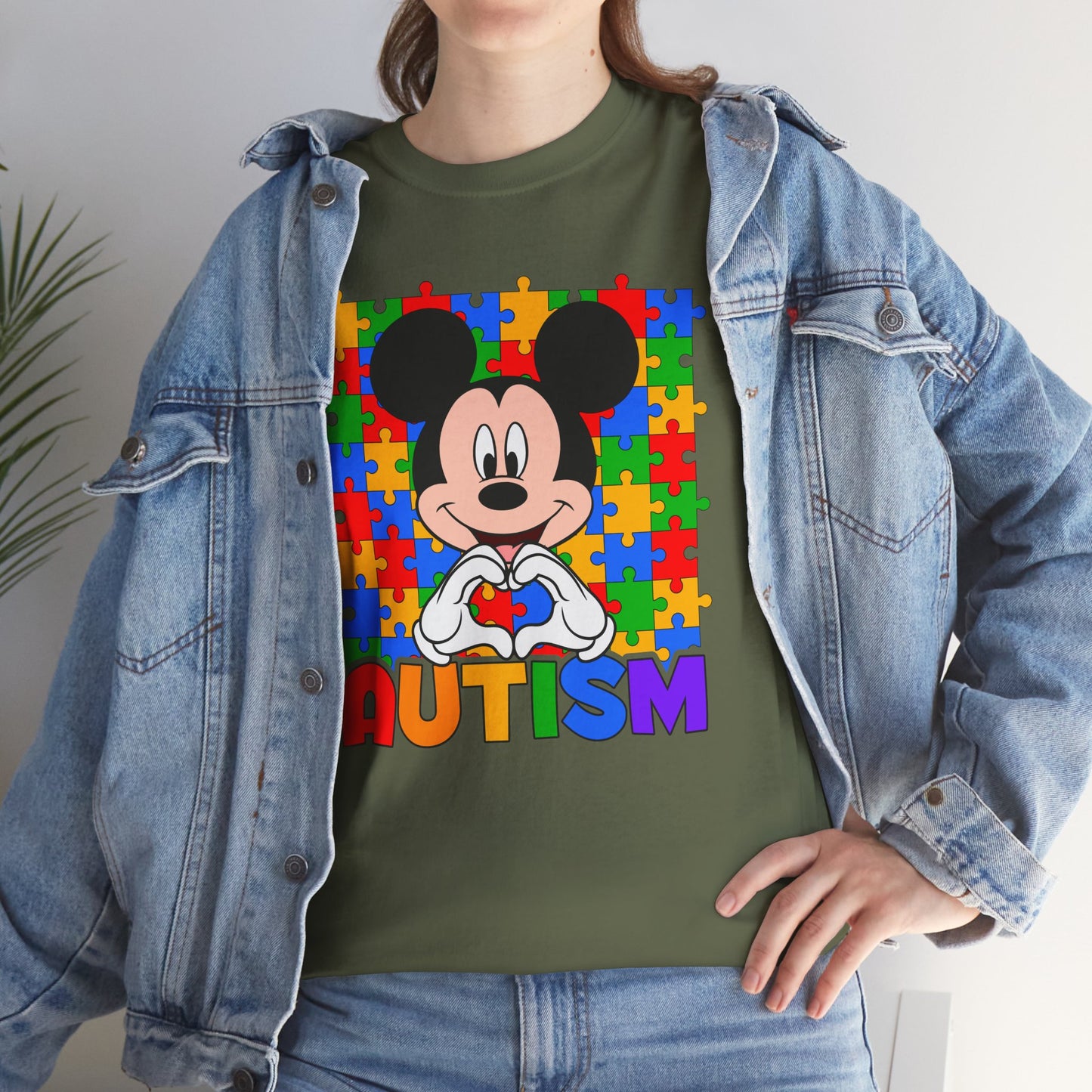 Autism Awareness T-Shirt — Colorful Puzzle Heart Design