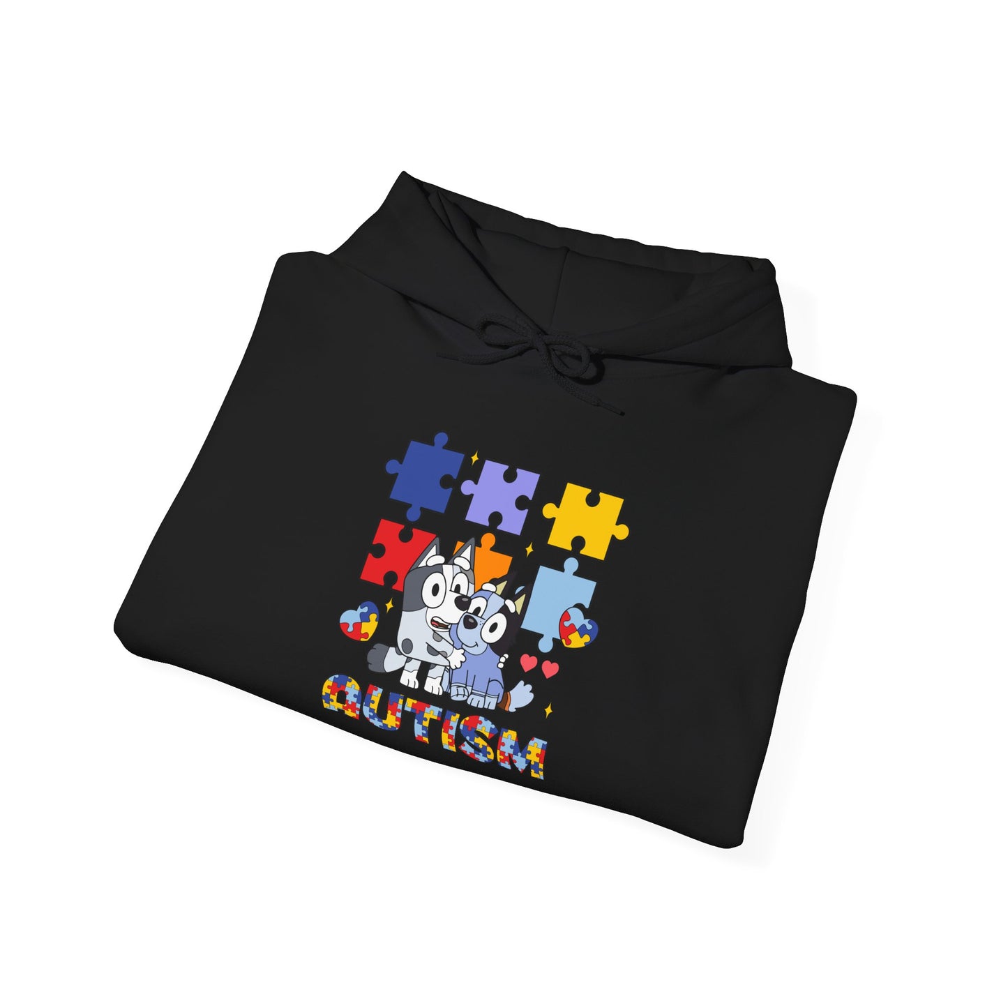 Autism Awareness Puzzle Hoodie — Cute Cat Design "Autism"