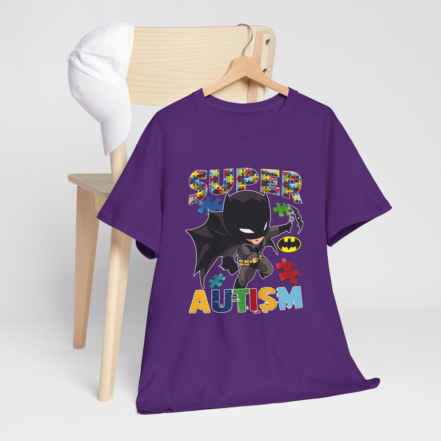 Super Autism T-Shirt — Kids' Puzzle-Heart Hero Tee for Autism Awareness