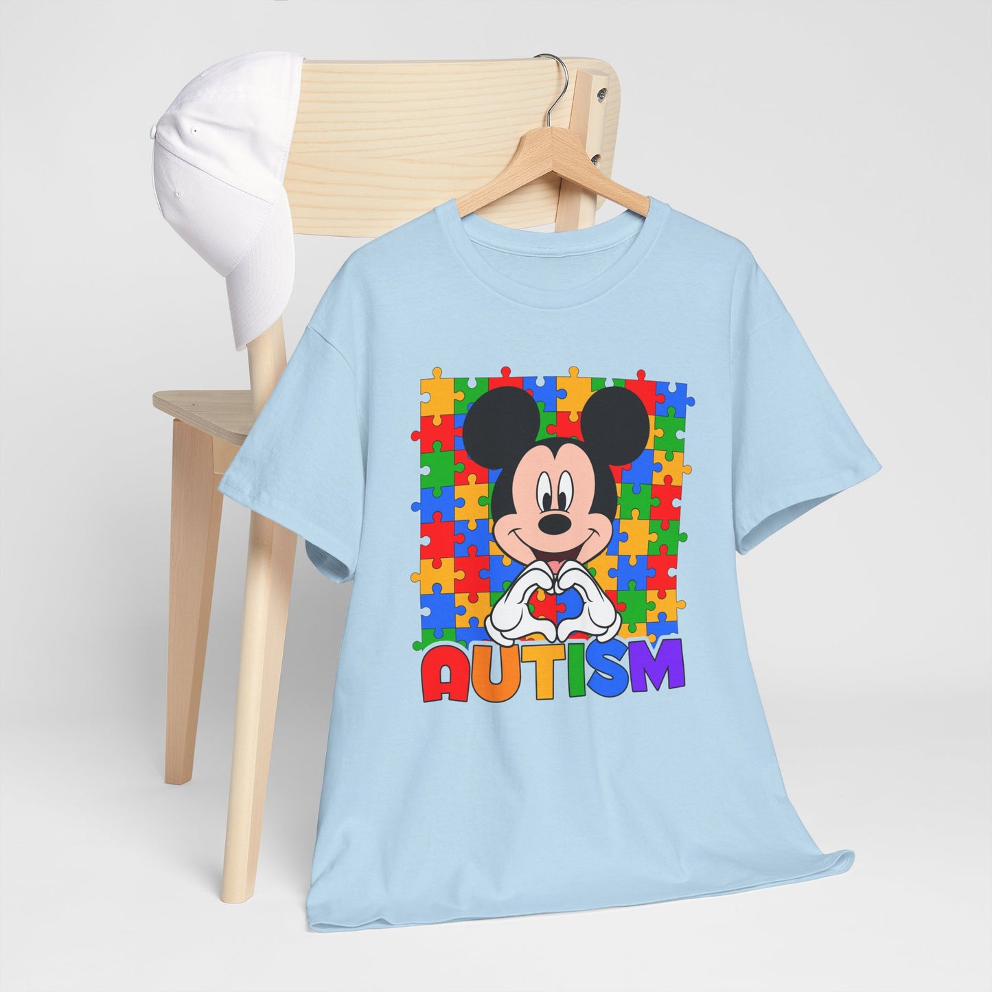 Autism Awareness T-Shirt — Colorful Puzzle Heart Design