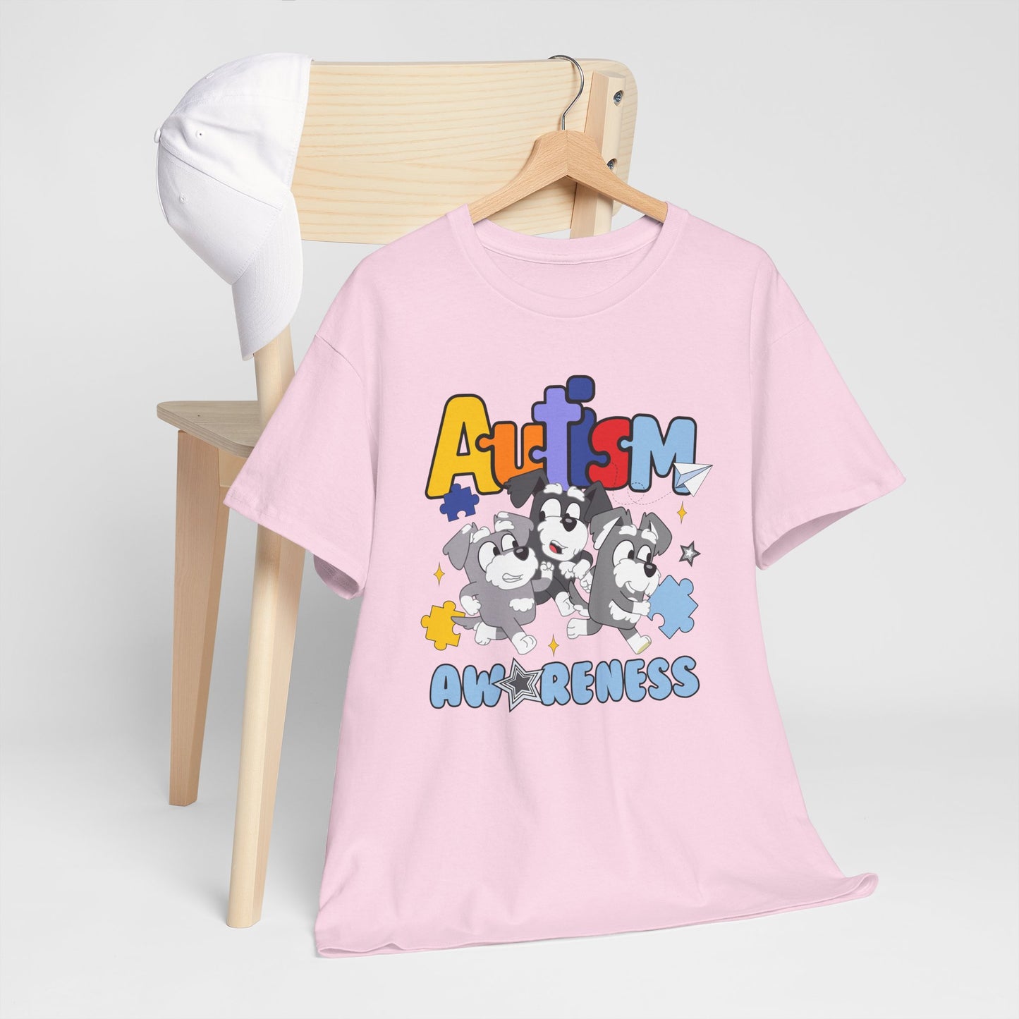 Autism Awareness Puzzle Paw Tee — Cute Dogs Support Autism Awareness