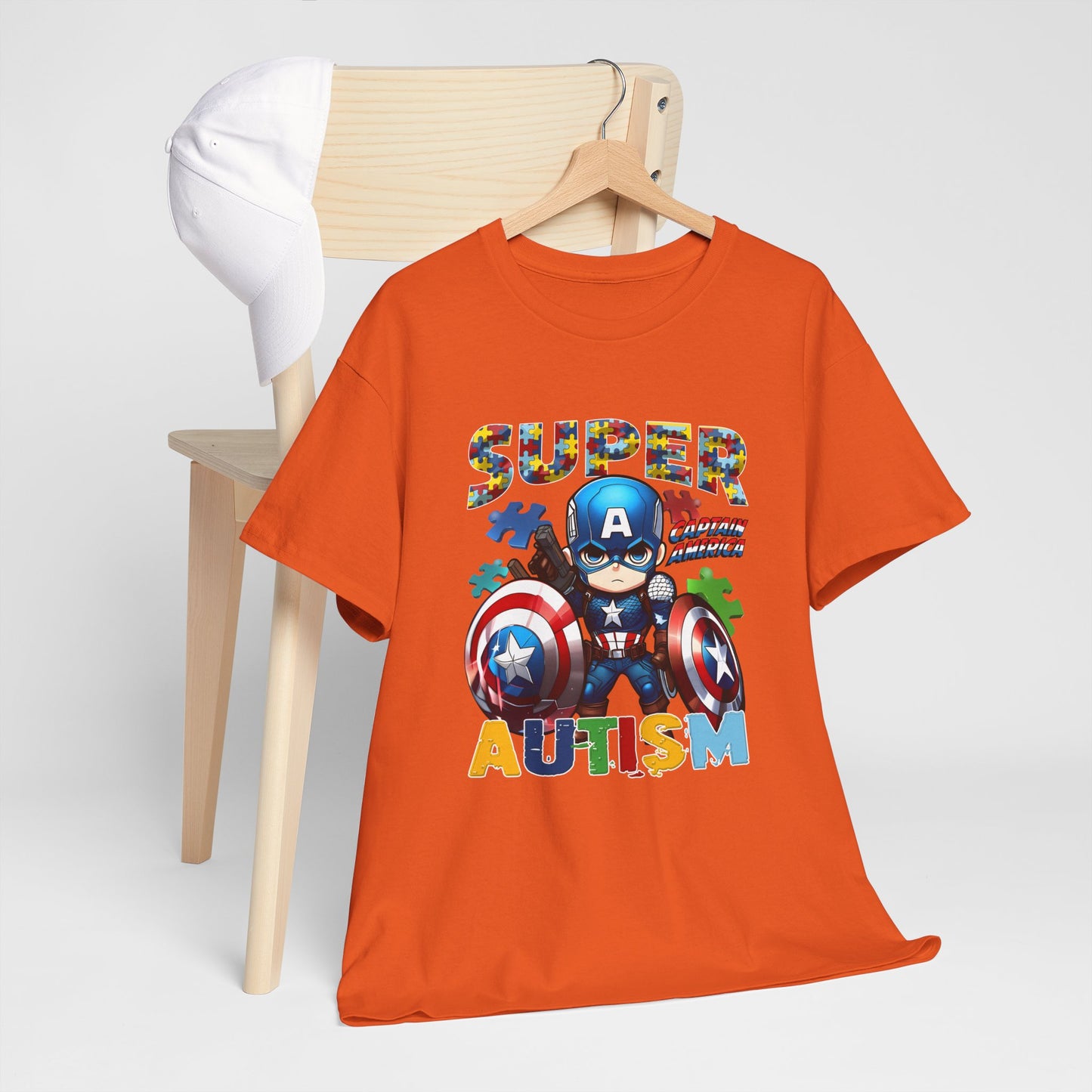 Autism Superhero T-Shirt — "Super Autism" Captain Hero Tee for Kids & Supporters