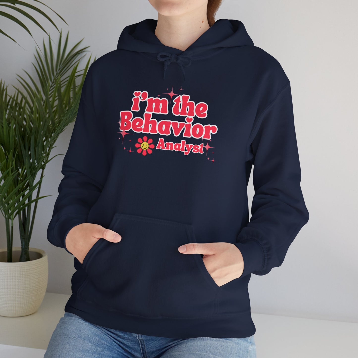 Behavior Analyst Hoodie — “I’m the Behavior Analyst” Retro Floral Design