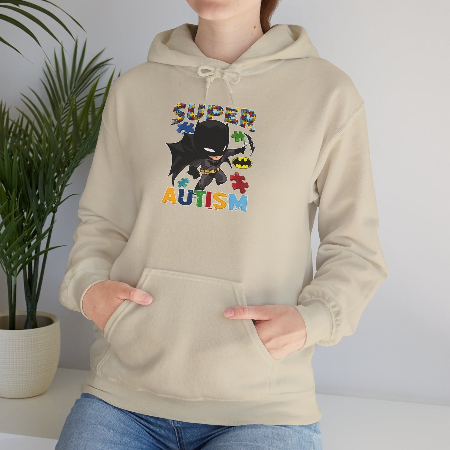 Super Autism Hoodie — Superhero Puzzle Piece Autism Awareness Sweatshirt
