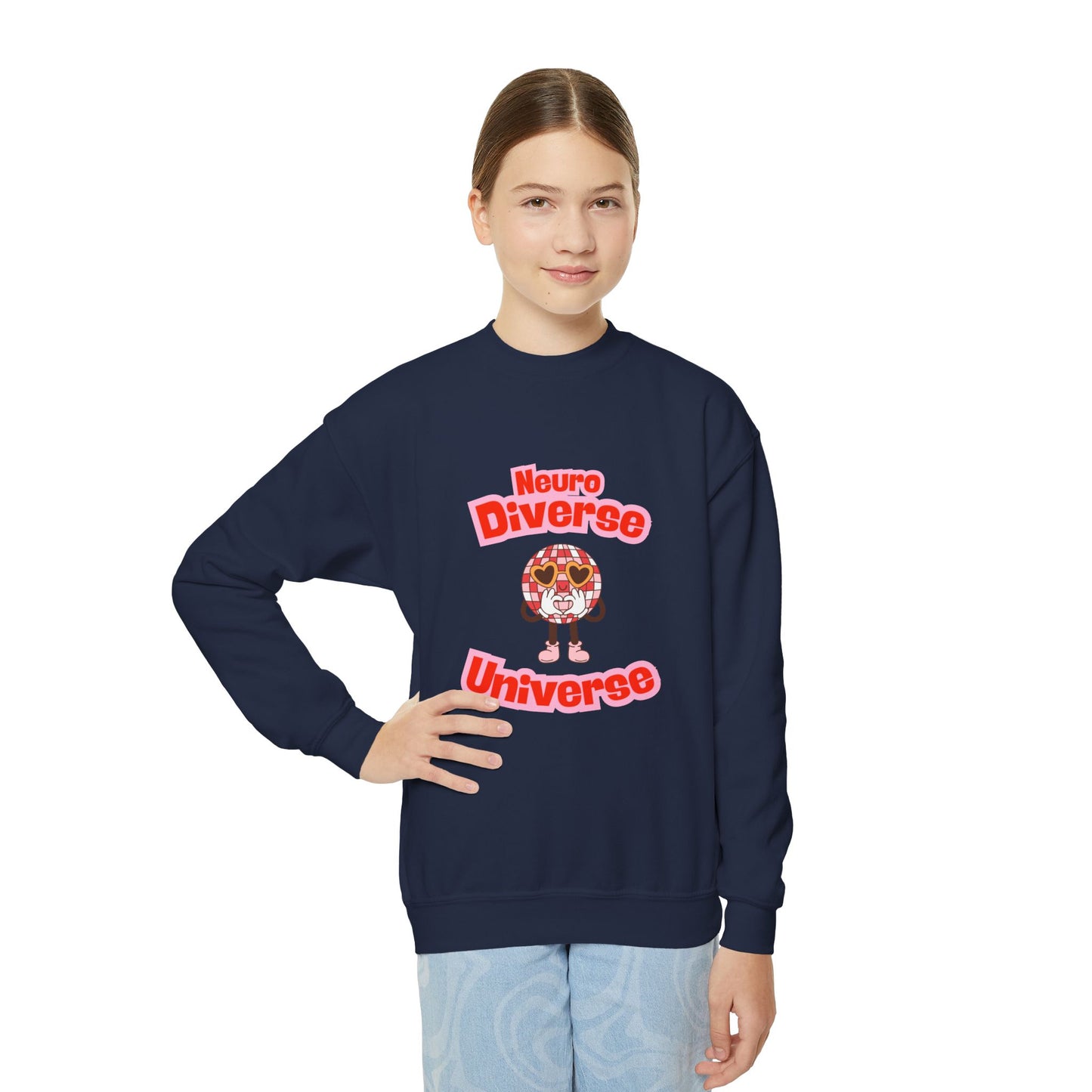 Neuro Diverse Universe Youth Crewneck Sweatshirt