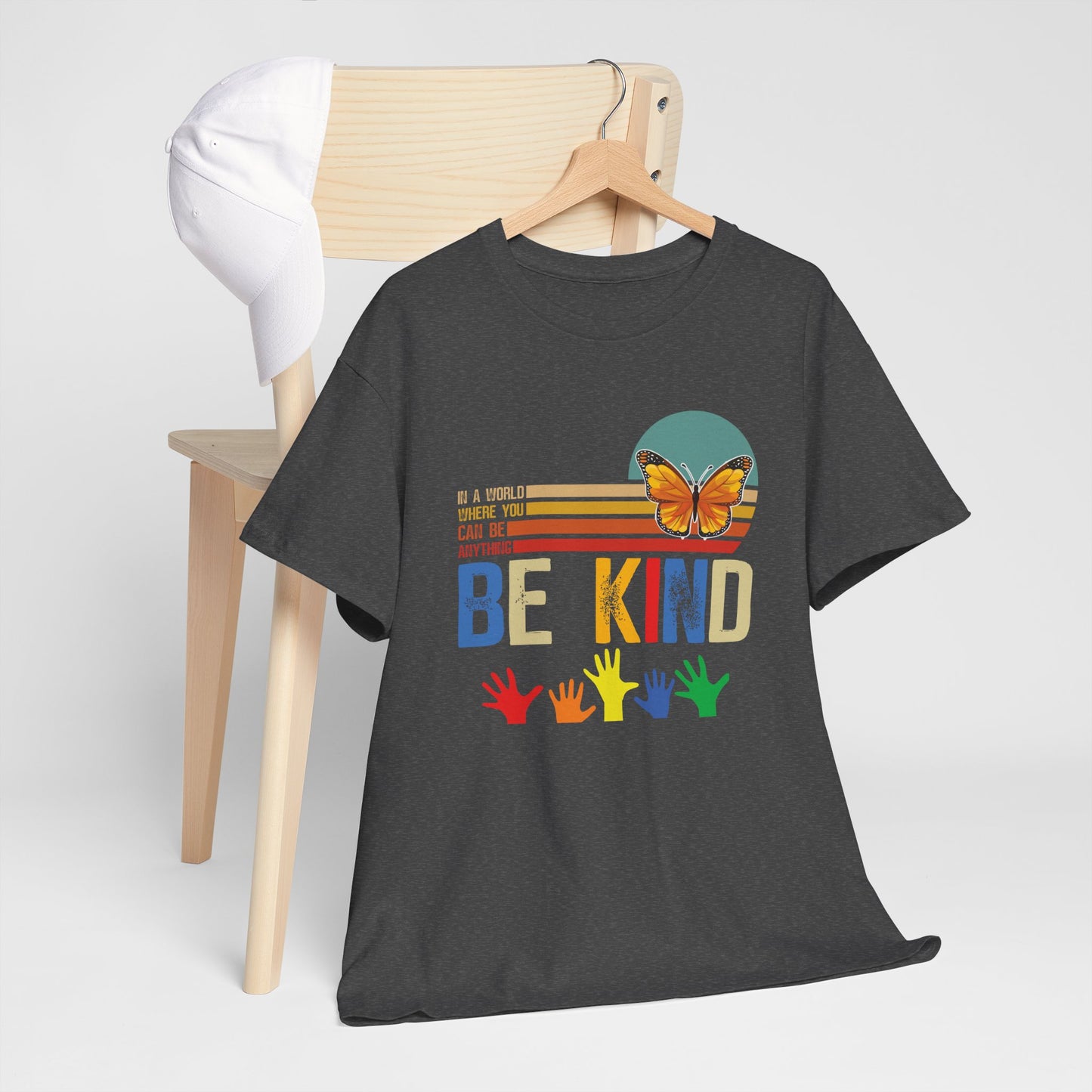 Be Kind Unisex Heavy Cotton Tee - Colorful Inspirational T-Shirt