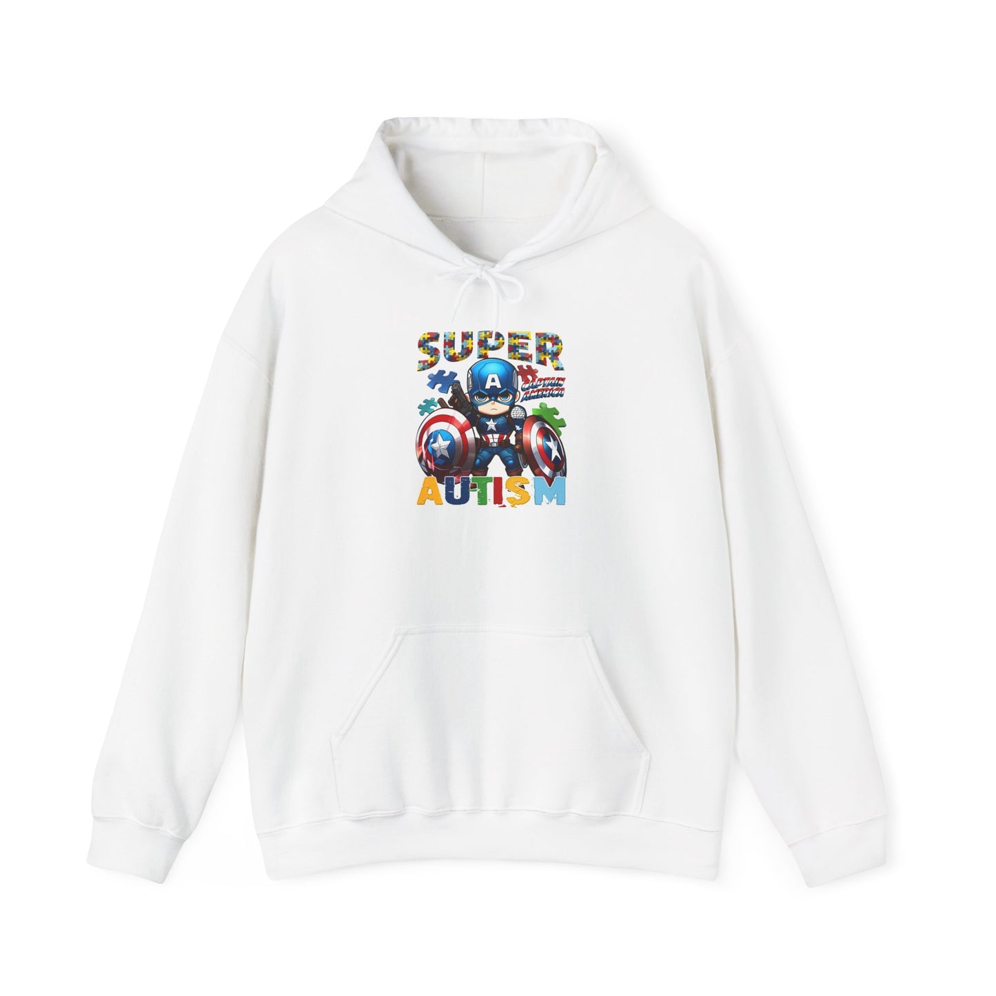 Autism Superhero Hoodie — 'Super Autism' Colorful Puzzle Support Sweatshirt
