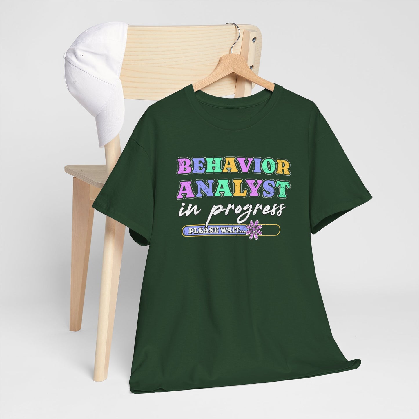 Behavior Analyst in Progress T-Shirt — Pastel Rainbow ABA Therapist Tee
