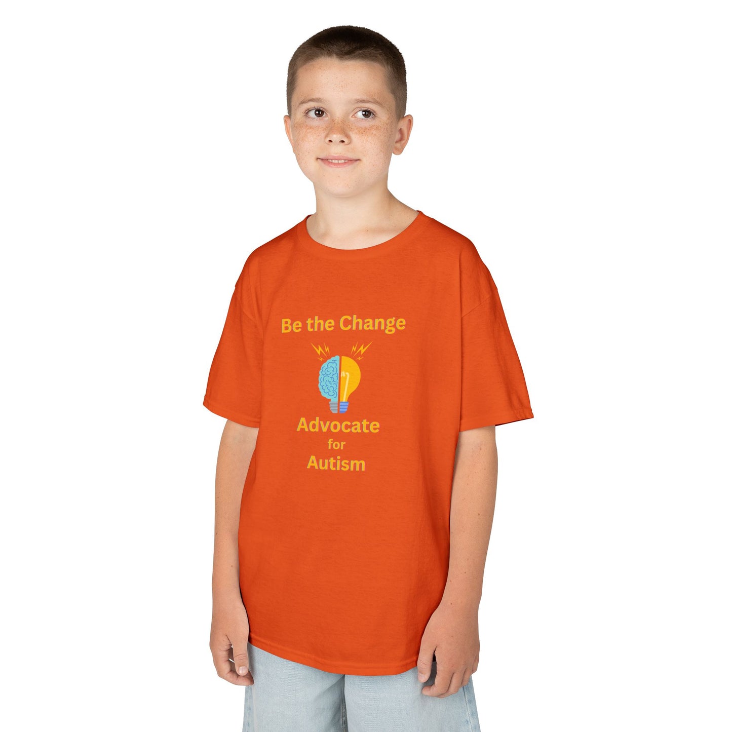 Kids Advocate for Autism Tee - Be the Change Cotton T-Shirt