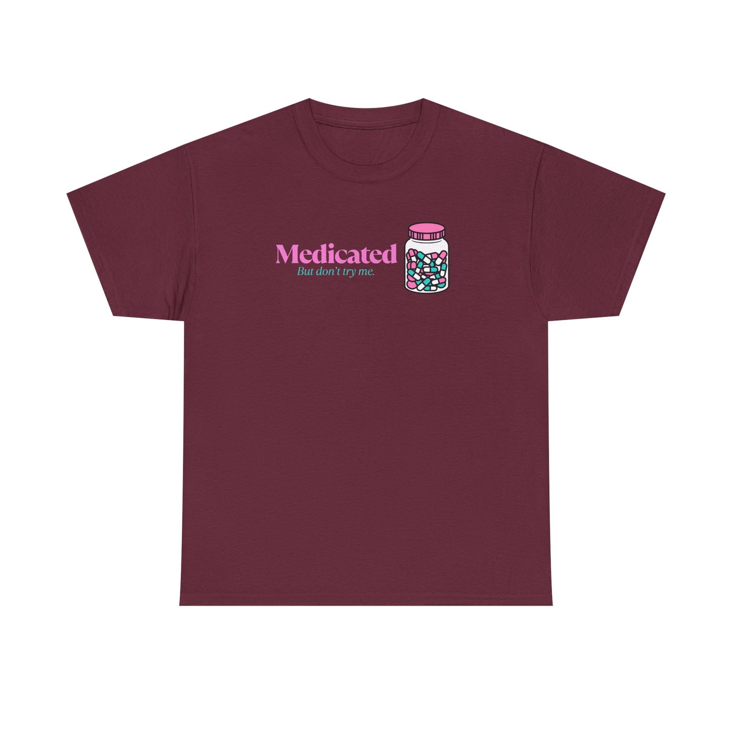 Medicated Unisex Heavy Cotton Tee - Fun and Playful Shirt for Relaxation