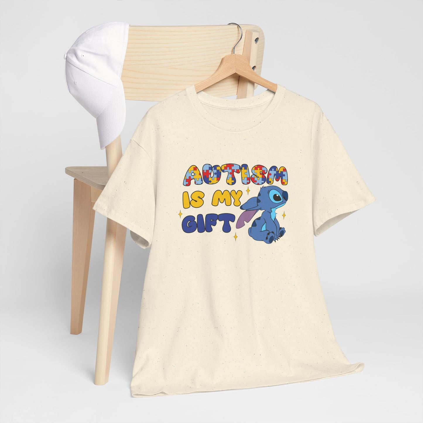 Autism Is My Gift T-Shirt — Colorful Puzzle Heart Design
