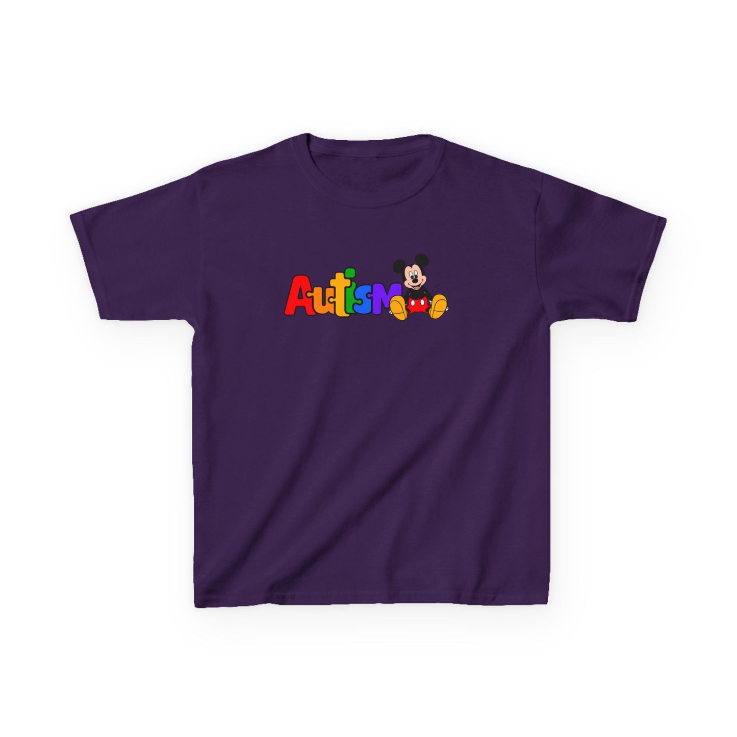 Kids T-Shirt — Colorful 'Autism' Rainbow Design