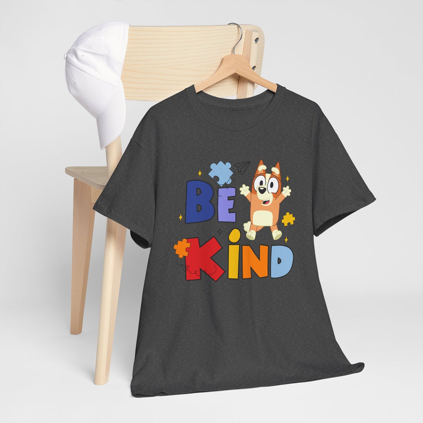 Be Kind Kids T-Shirt — Cute Cartoon Dog Positive Message Tee