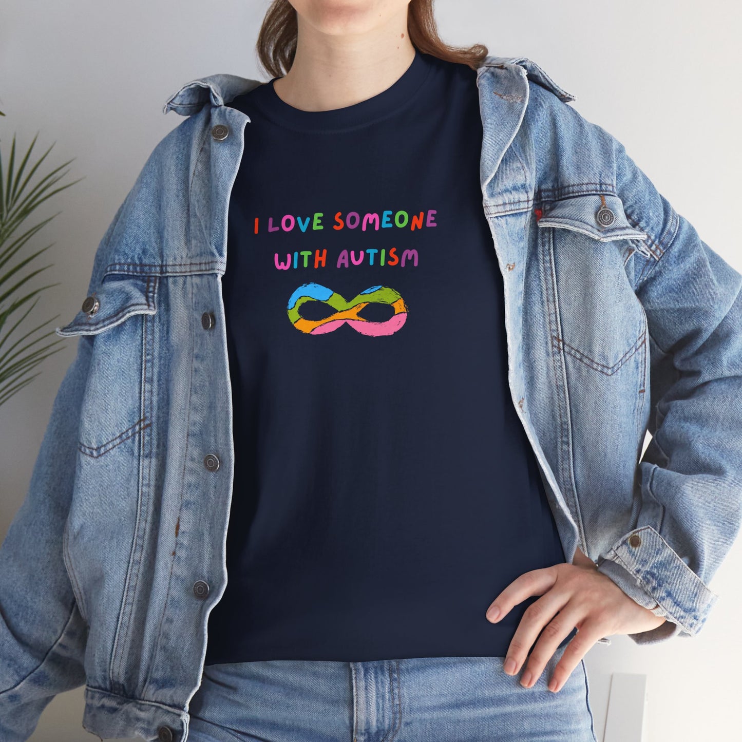 I Love Someone with Autism Unisex Heavy Cotton Tee