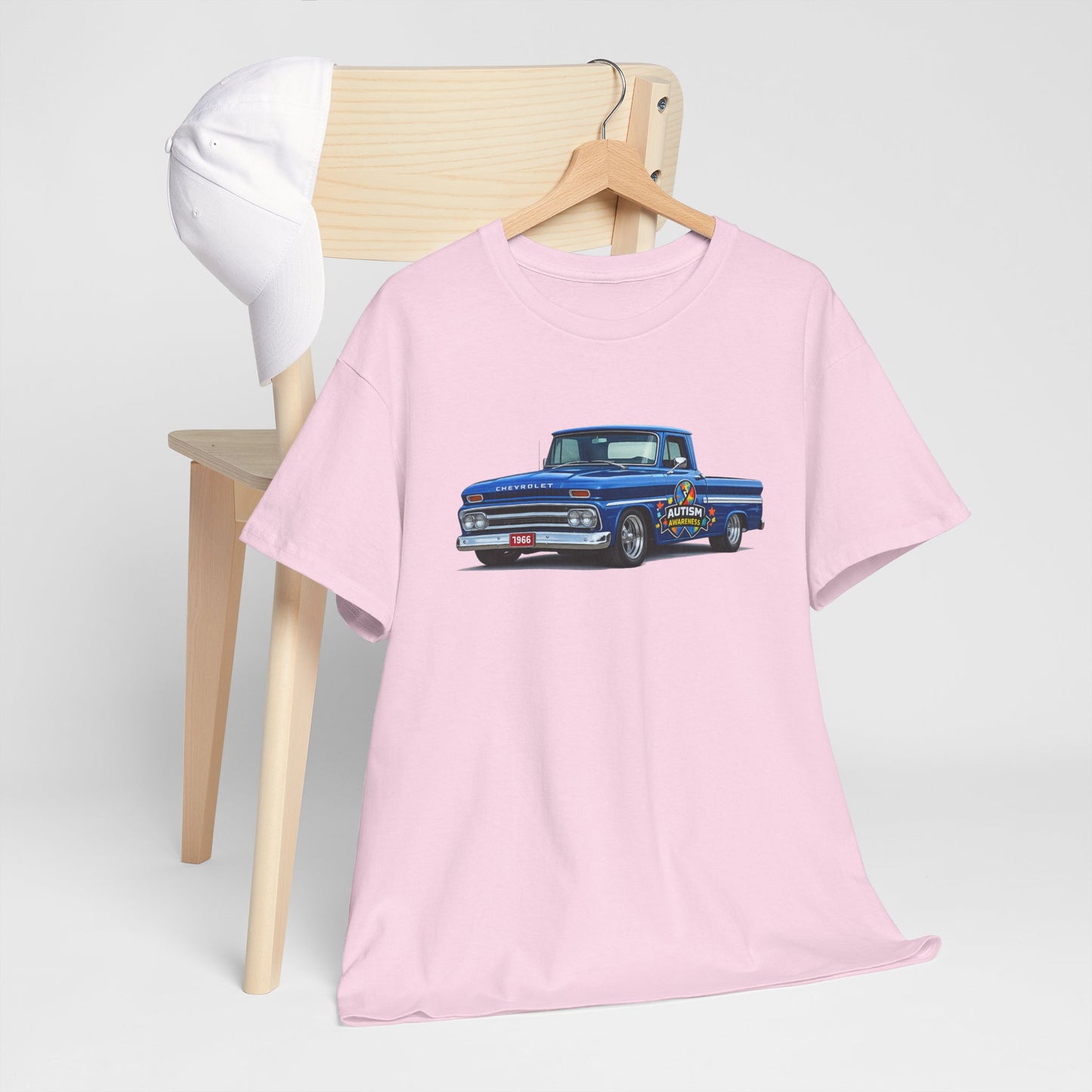 Classic Blue Pickup Truck T‑Shirt — Vintage Chevy C10 Graphic Tee