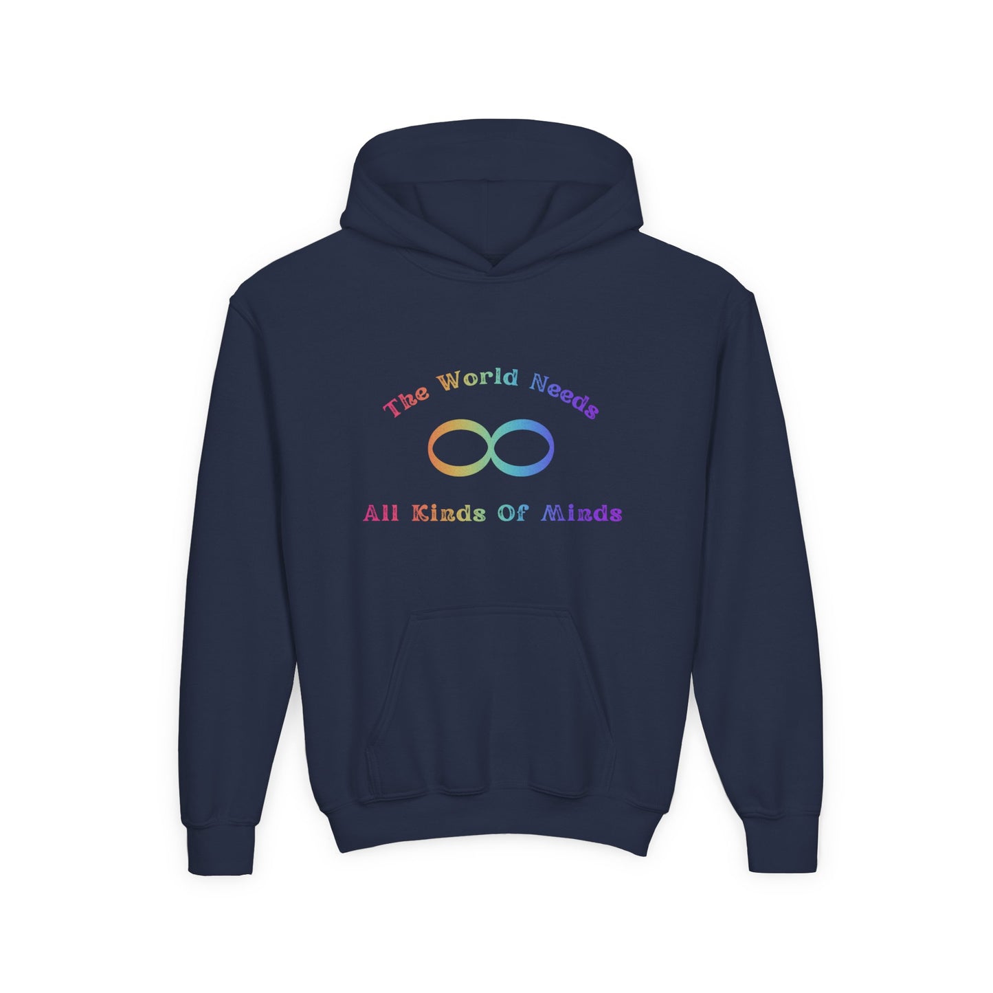 Inclusive Minds Youth Hoodie - The World Needs All Kinds of Minds
