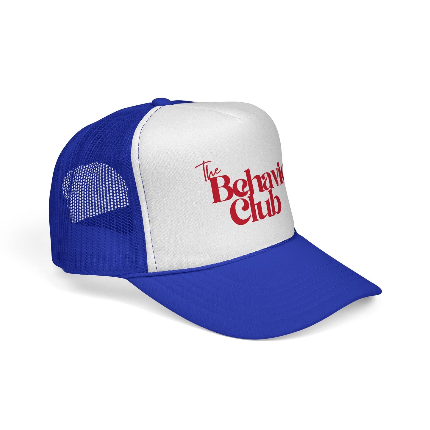 Trucker Hat — "The Behavior Club" Retro Logo Mesh Cap