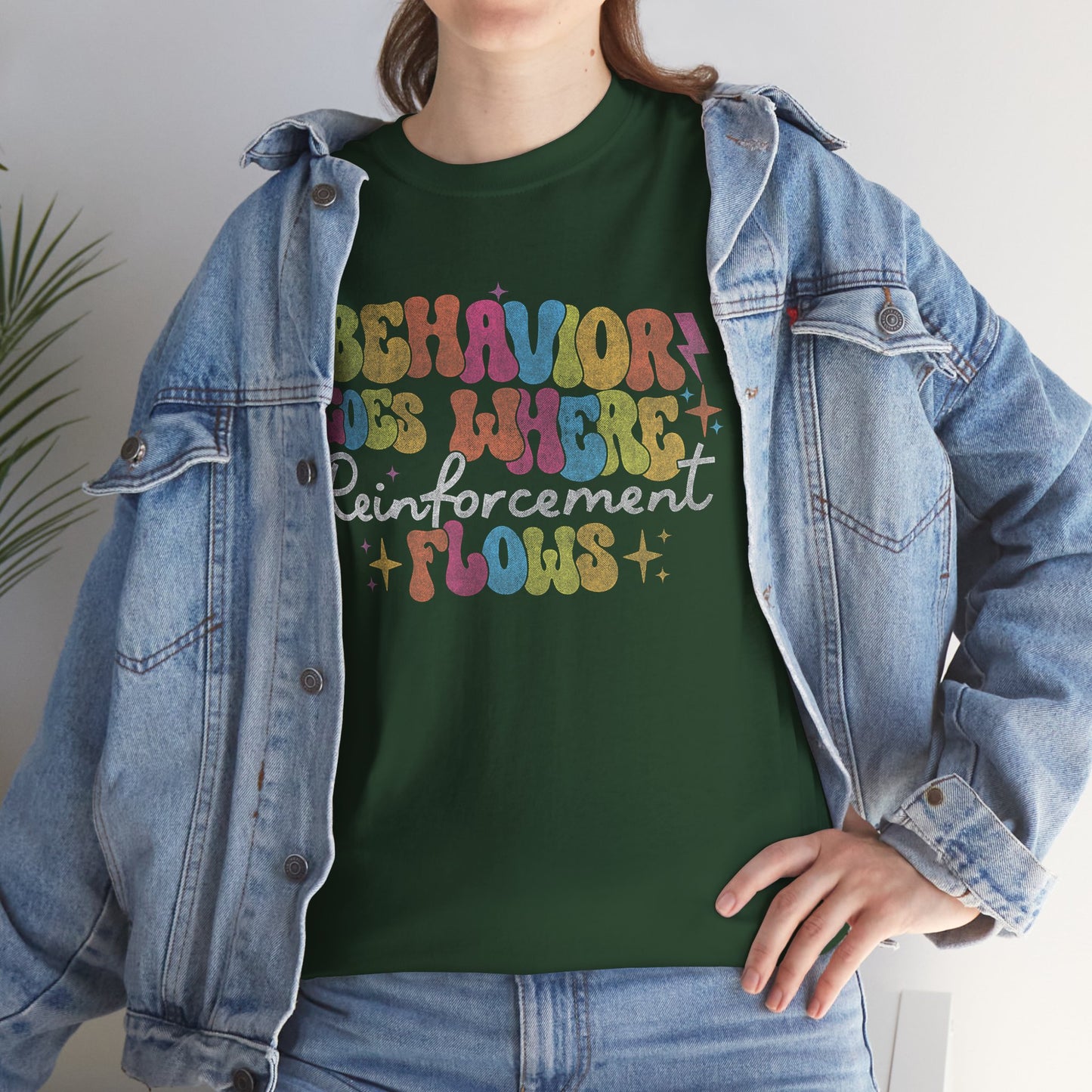 Behavior Codes Where? Reinforcement Flows T-Shirt — Retro Psychedelic Behavioral Therapist Tee