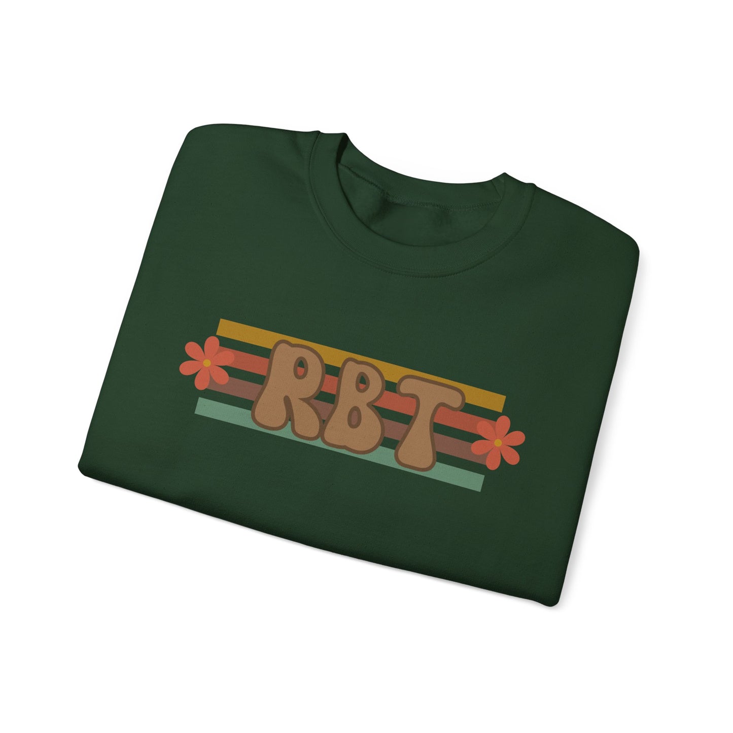 Retro RBT Floral Stripe Crewneck Sweatshirt