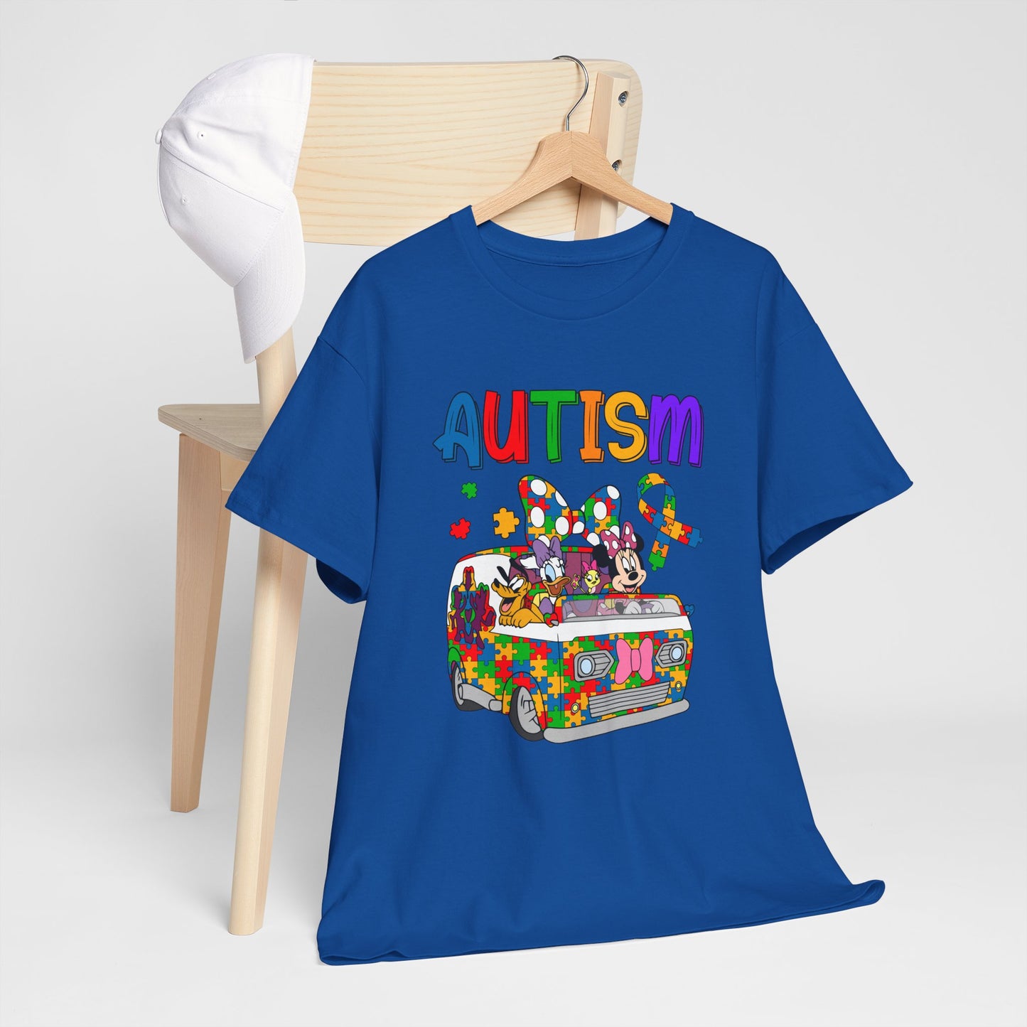 Autism Awareness Puzzle Van T-Shirt — Colorful Support Tee