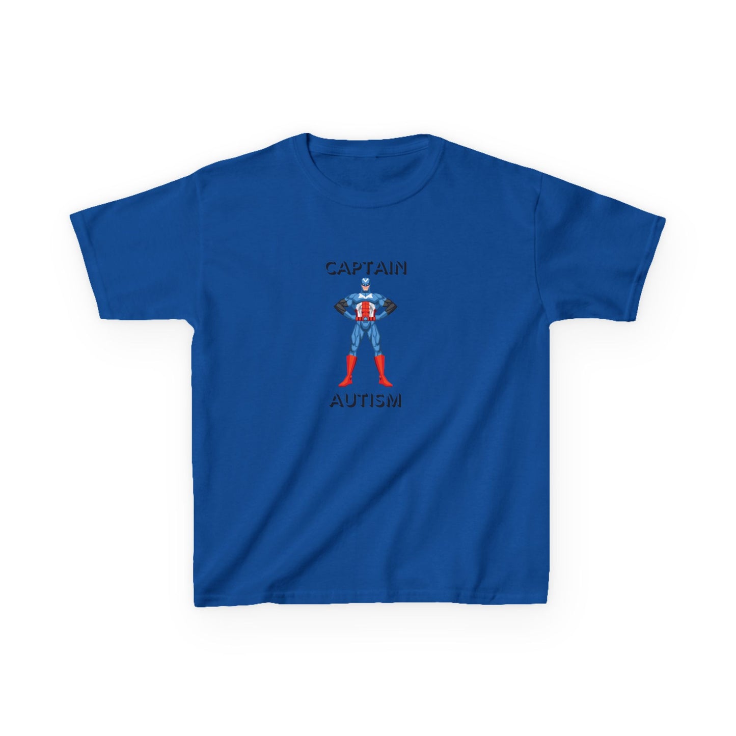 Kids Captain Autism Tee - Heavy Cotton T-Shirt for Awareness and Support