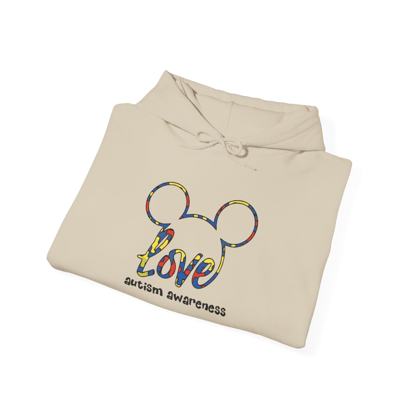 Autism Awareness Love Hoodie — Rainbow Puzzle Mickey Ears