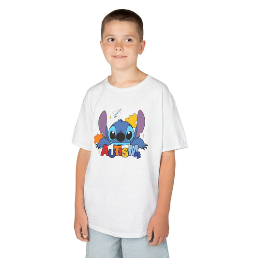 Kids Tee — Cute Stitch Autism Puzzle Design
