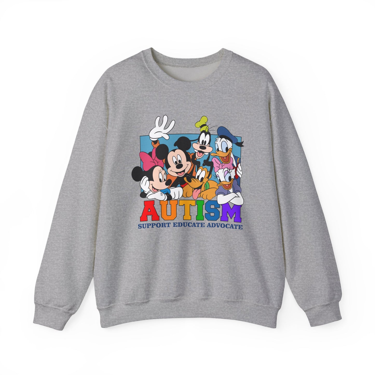 Autism Support Crewneck Sweatshirt — Support Educate Advocate
