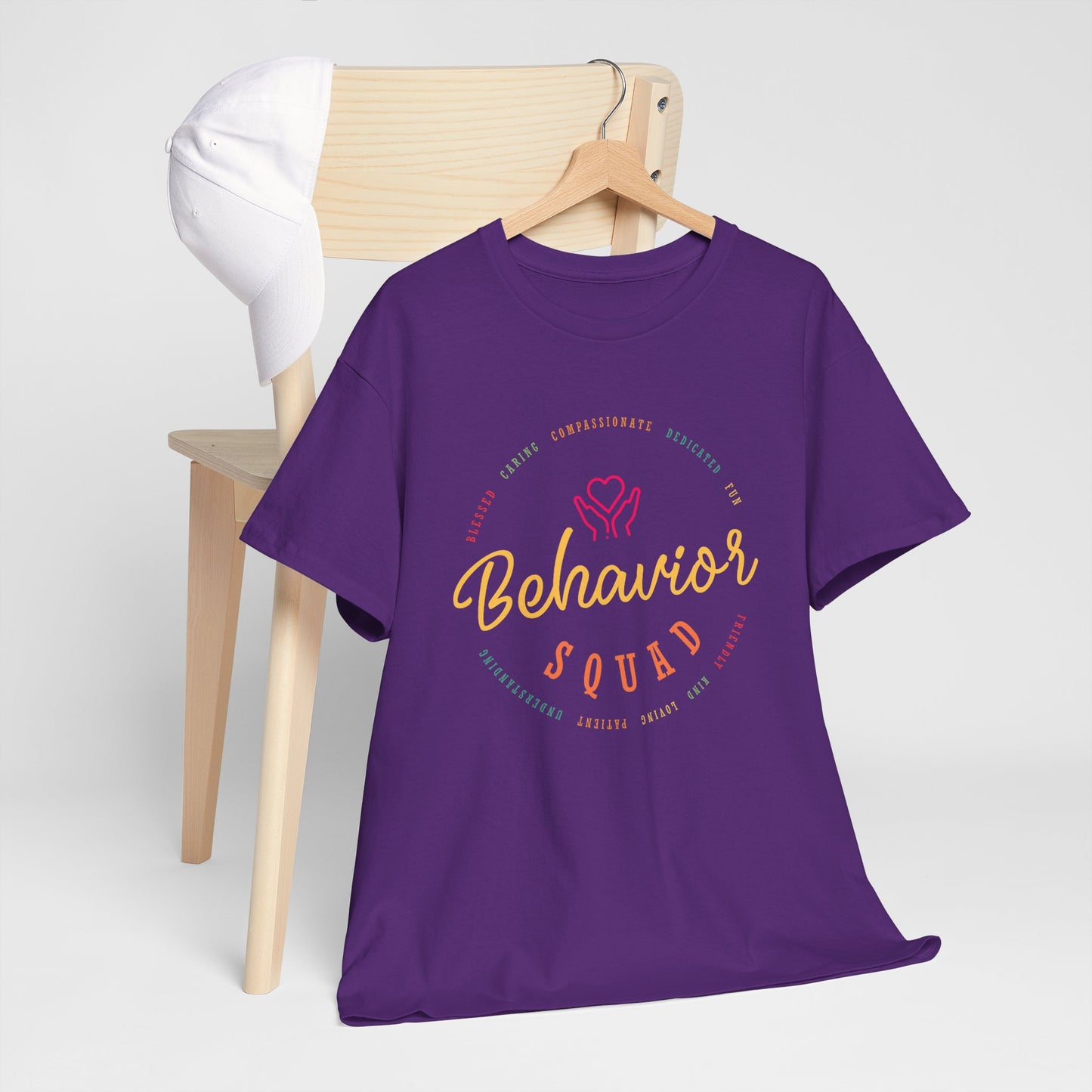 Behavior Squad T-Shirt — Pastel Heart Crew Tee for Teachers & Counselors