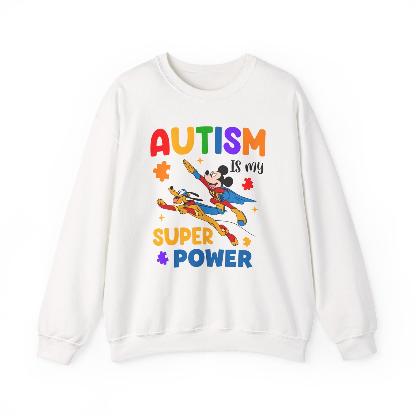 Autism Is My Superpower Crewneck Sweatshirt