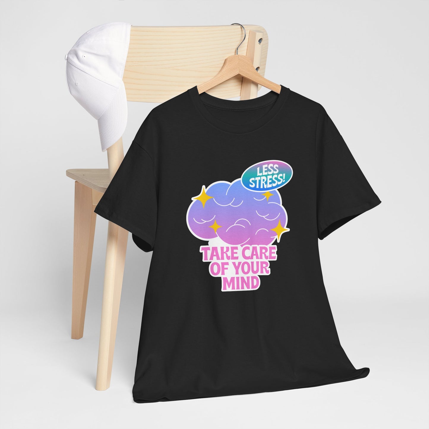 Stress Relief Unisex Cotton Tee - Take Care of Your Mind