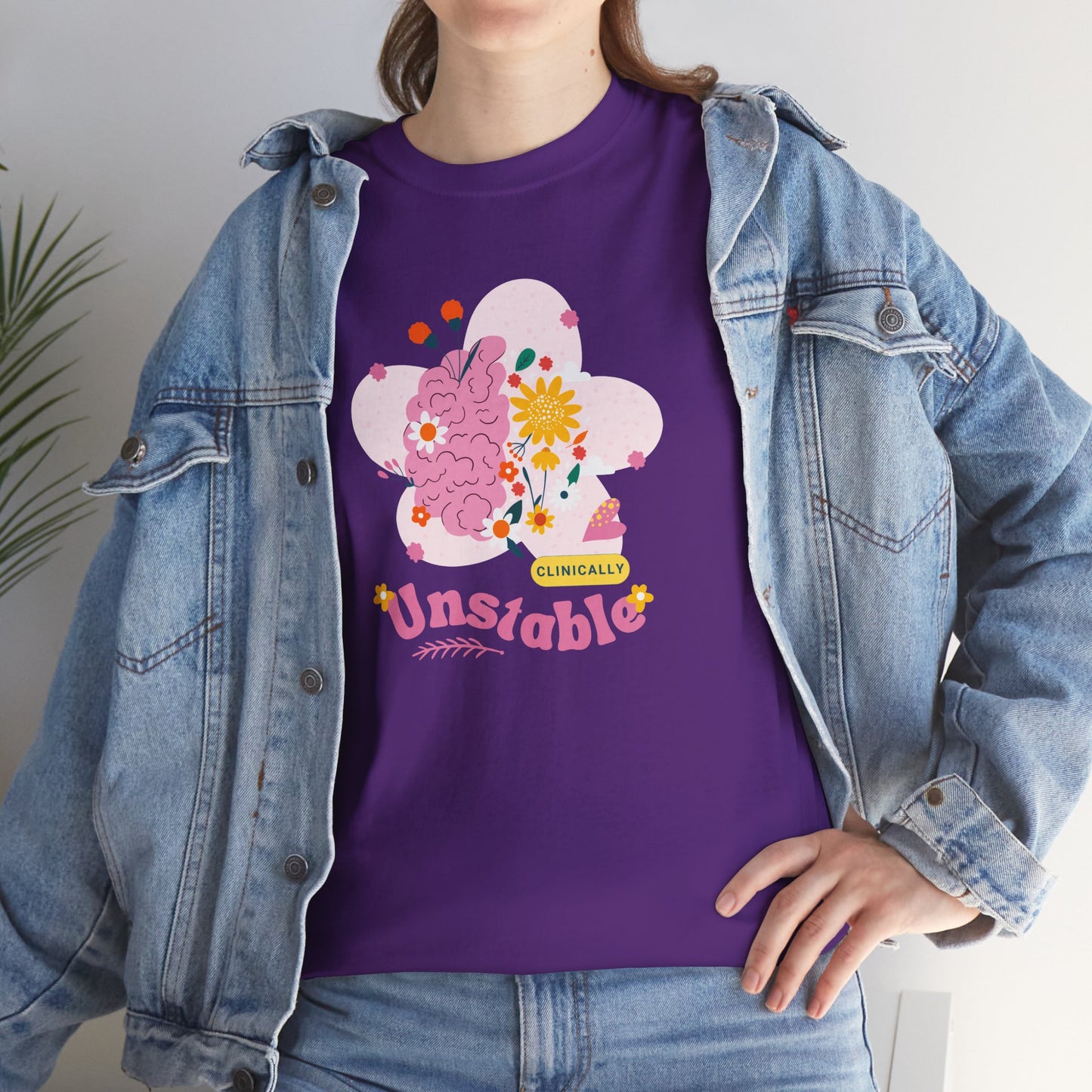 Colorful Unstable Unisex Heavy Cotton Tee - Fun Graphic T-Shirt for Every Occasion