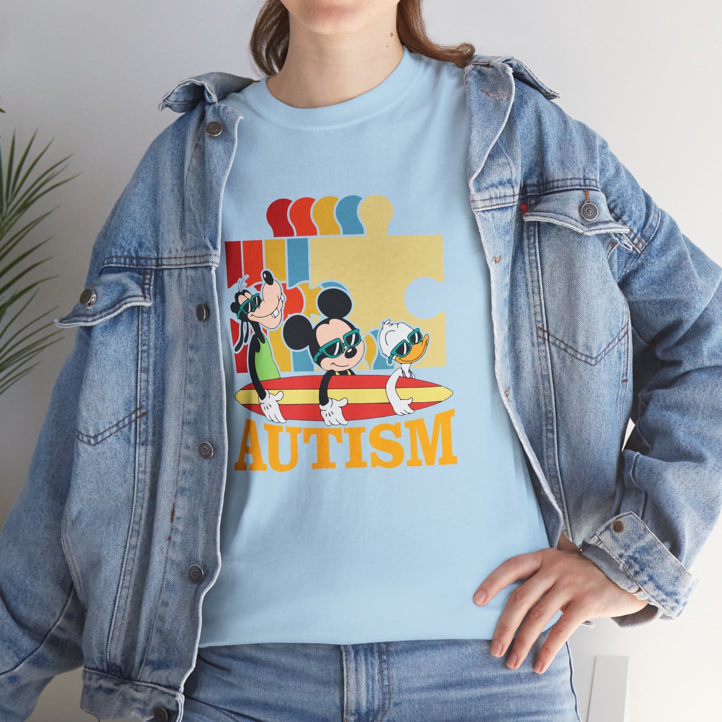 Autism Awareness Tee — Colorful Puzzle & Playful Characters Design