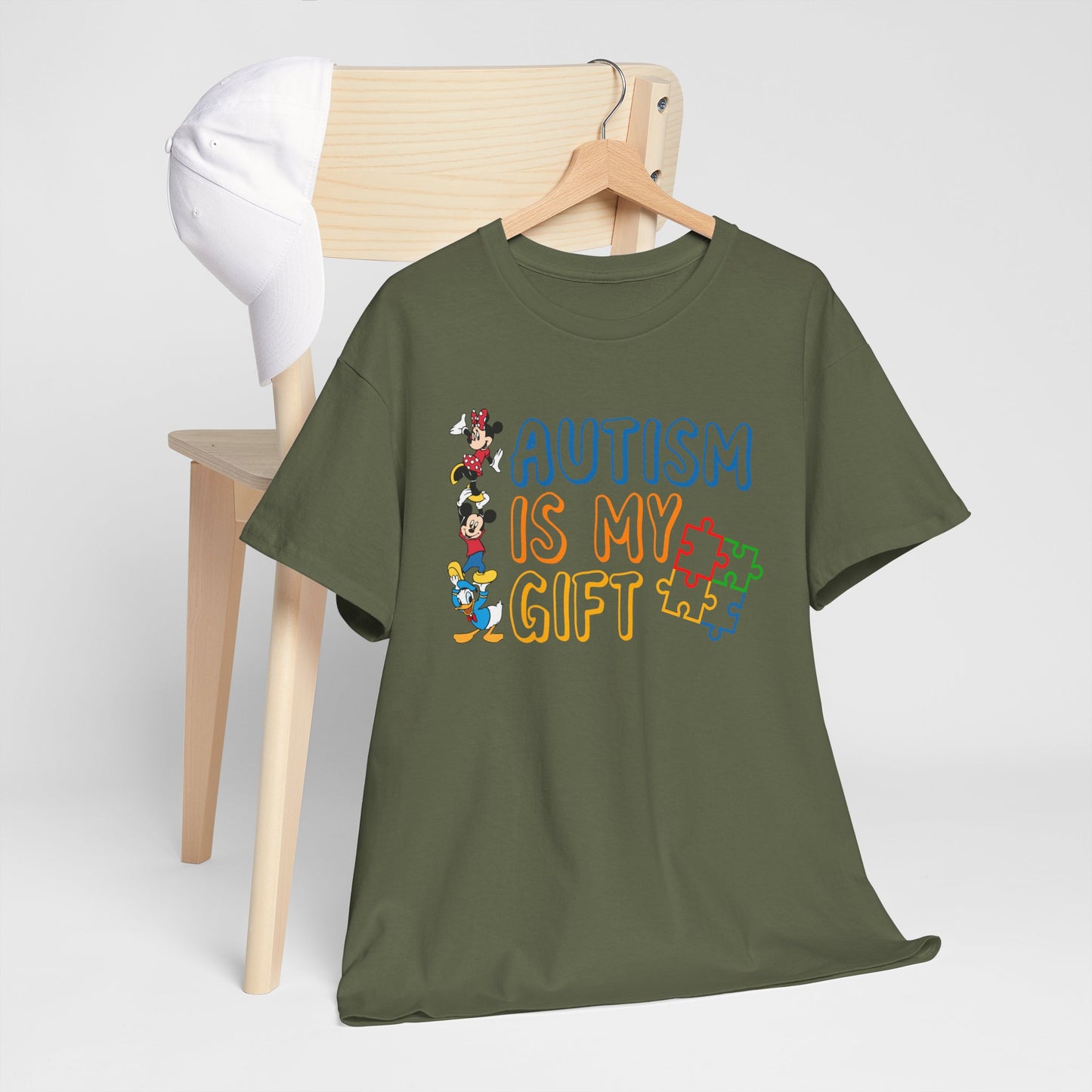 Autism Is My Gift T-Shirt — Colorful Puzzle Piece Awareness Tee