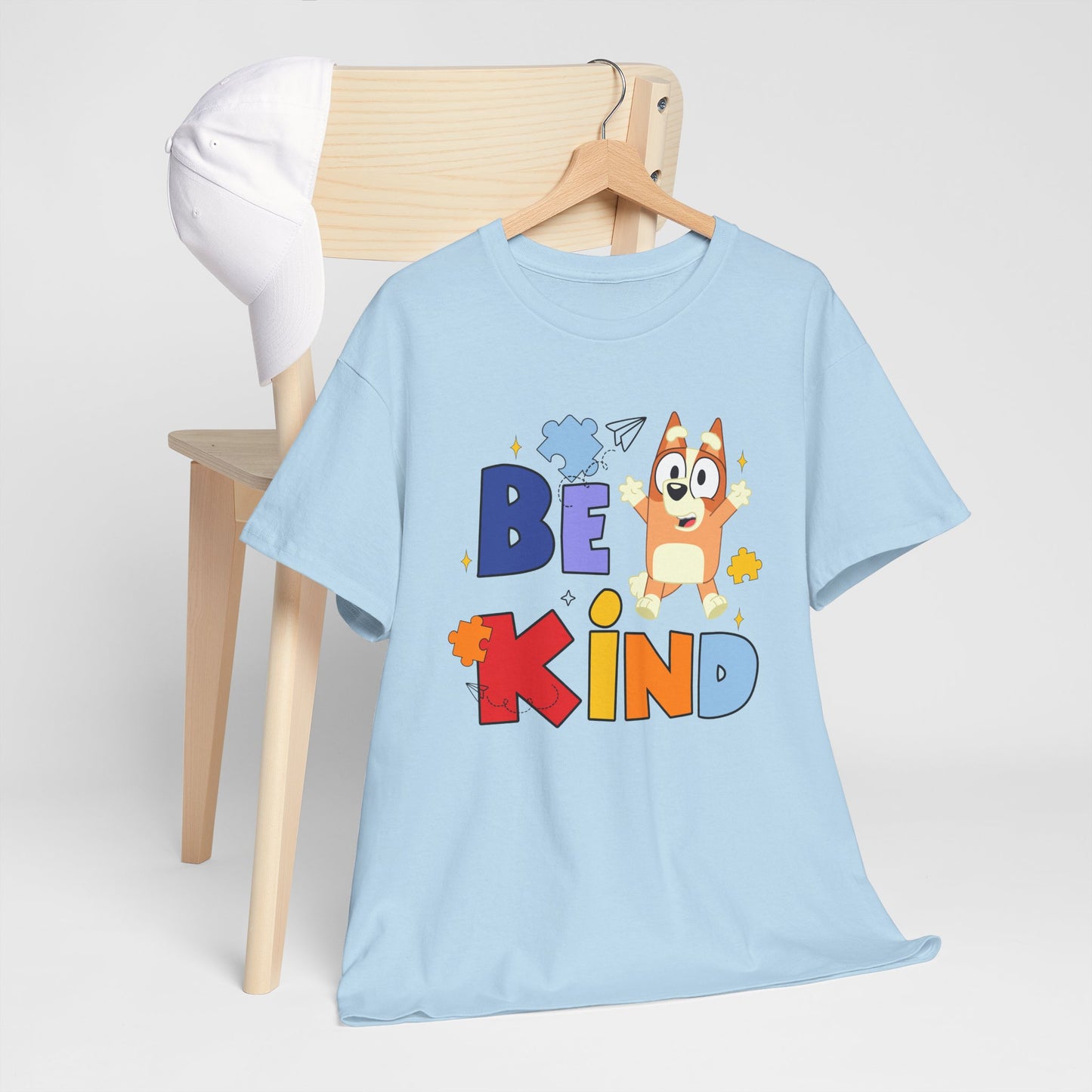 Be Kind Kids T-Shirt — Cute Cartoon Dog Positive Message Tee